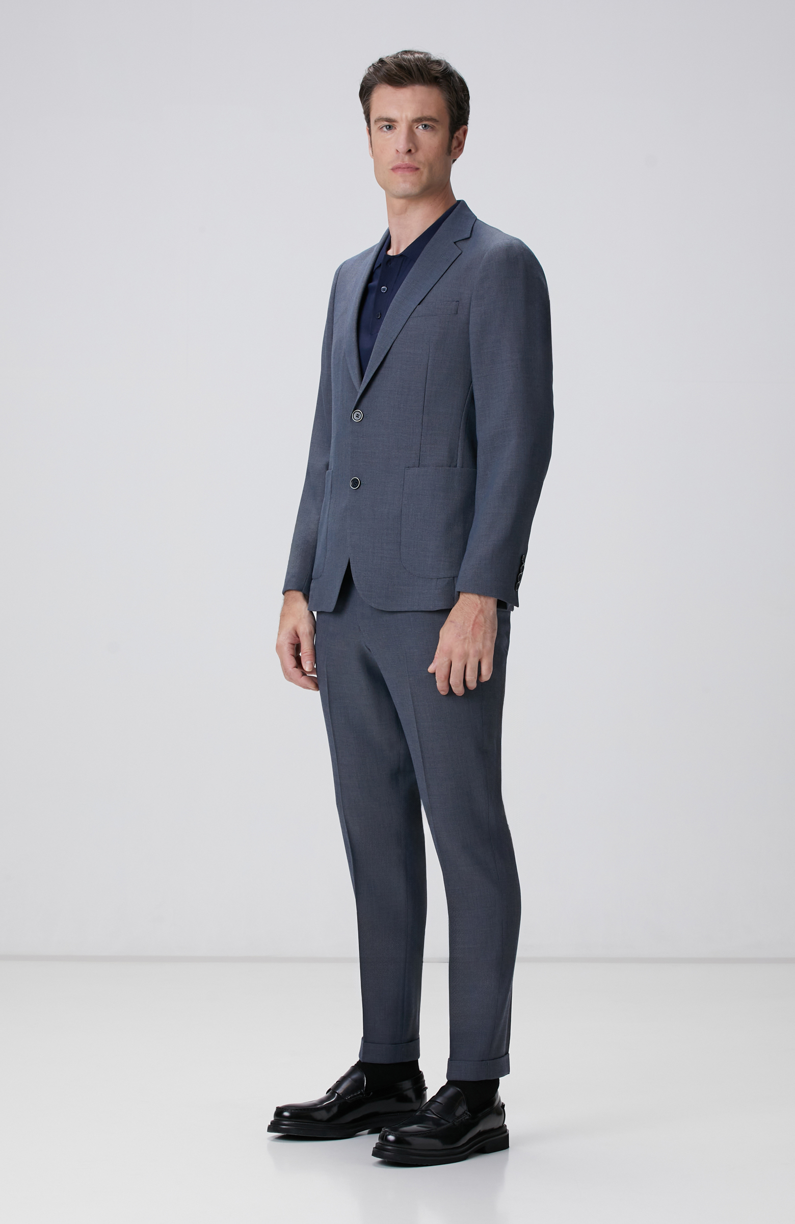 Mavi Yün Takım Elbise