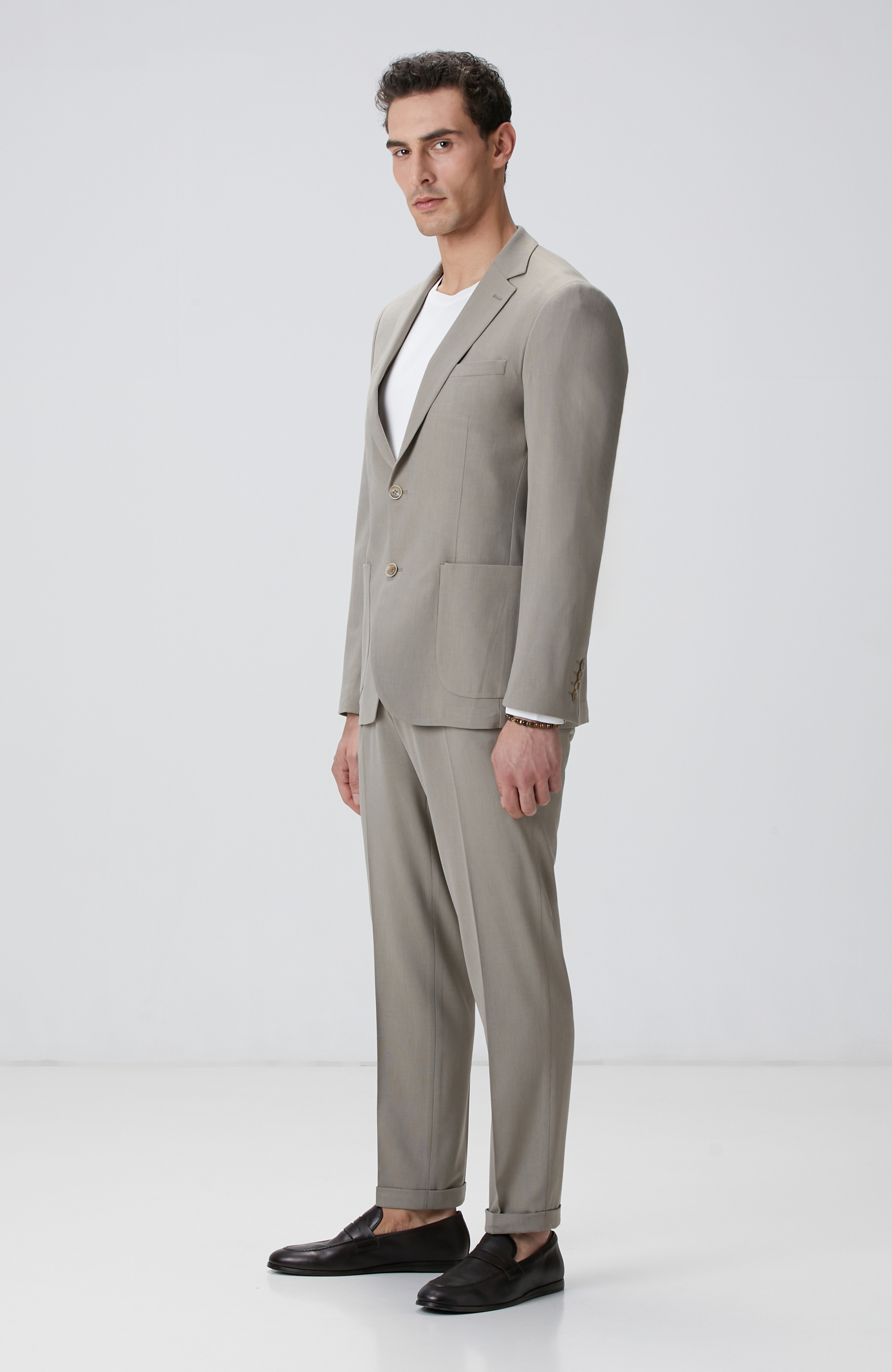 Vizon Mikro Desenli Dokuma Takım Elbise