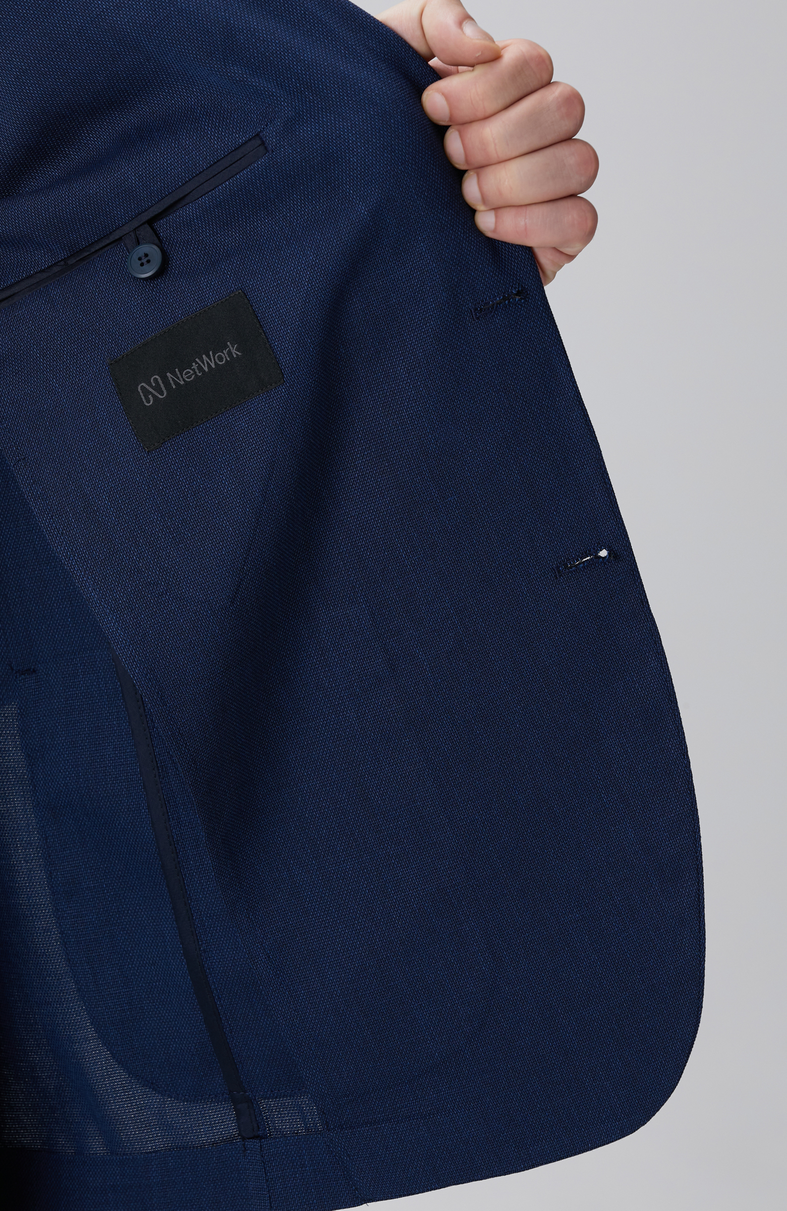 Lacivert Mikro Desenli Dokuma Takım Elbise