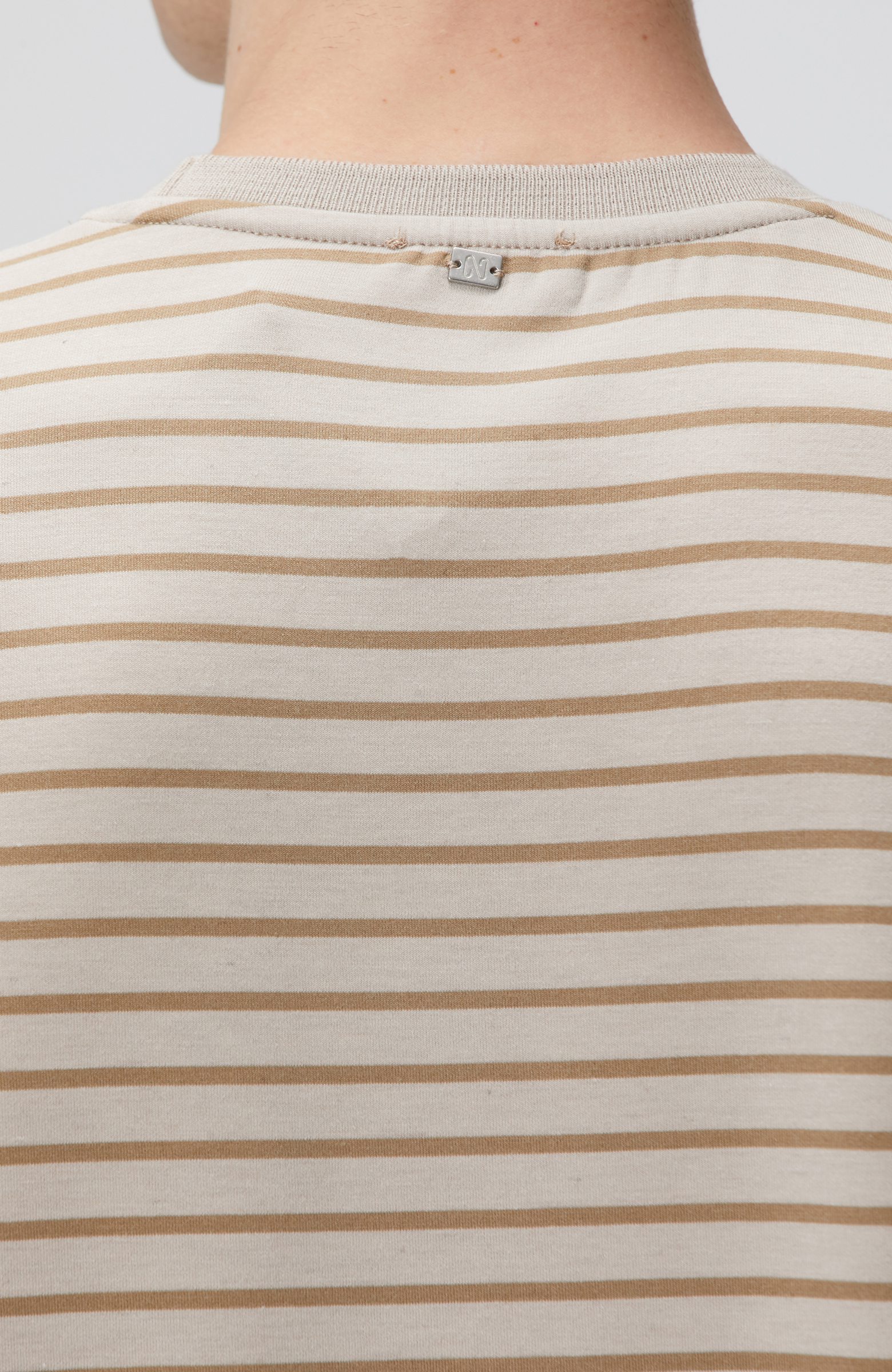 Bej Çizgili T-shirt