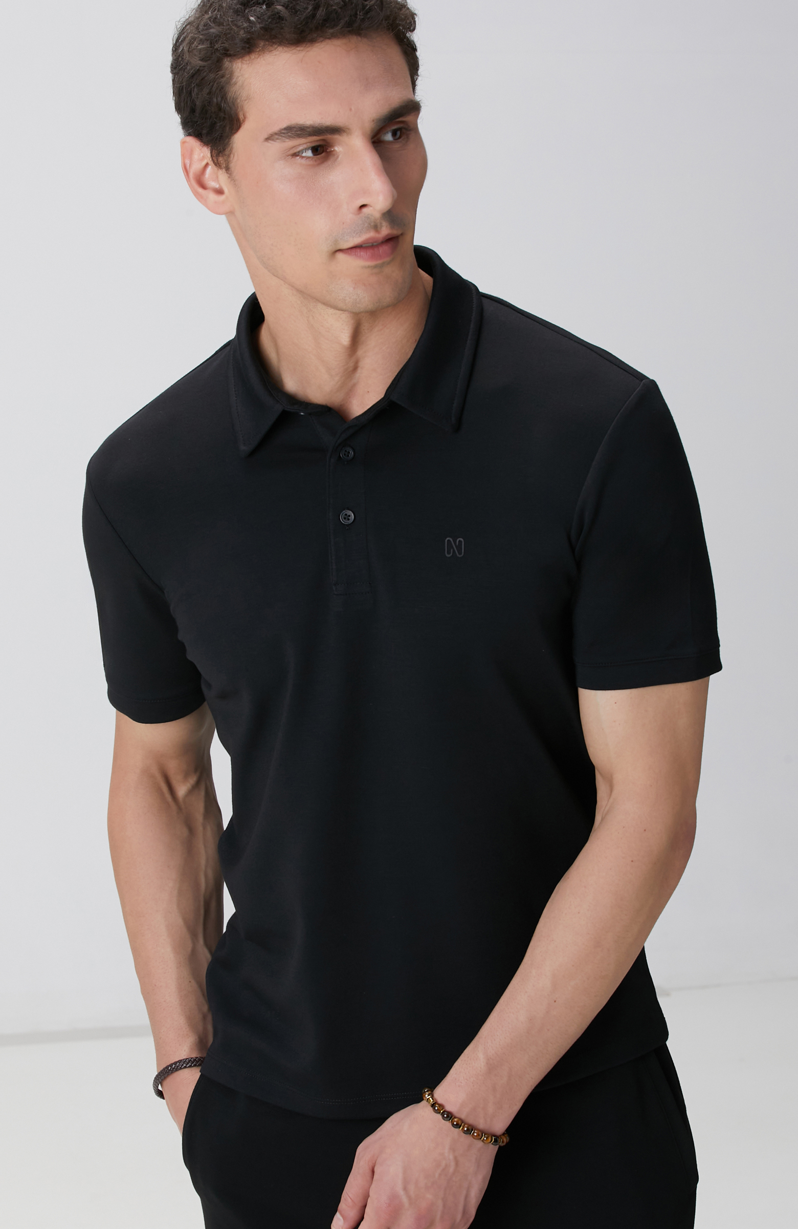 Siyah Basic Modal T-shirt