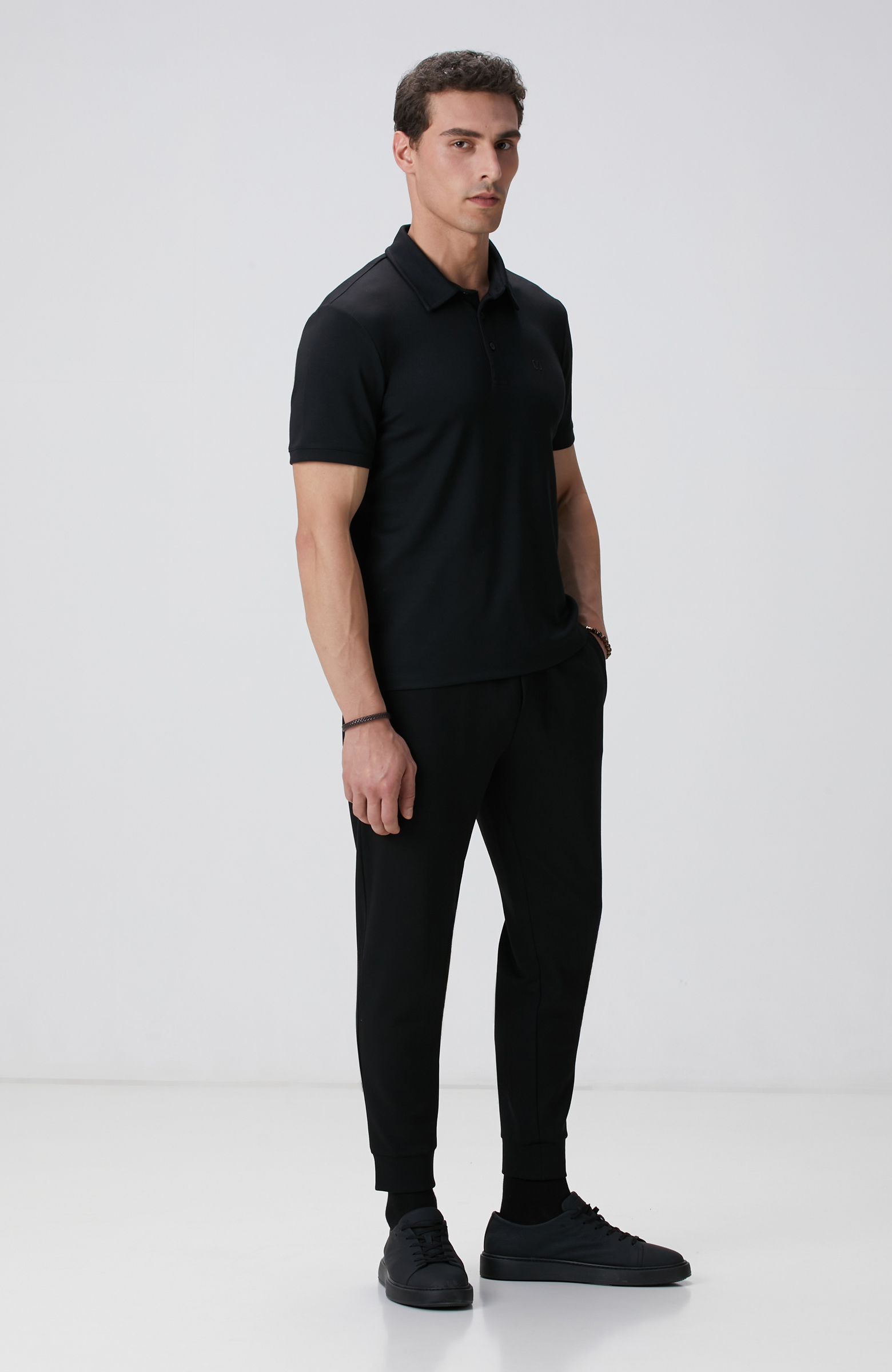 Siyah Basic Modal T-shirt