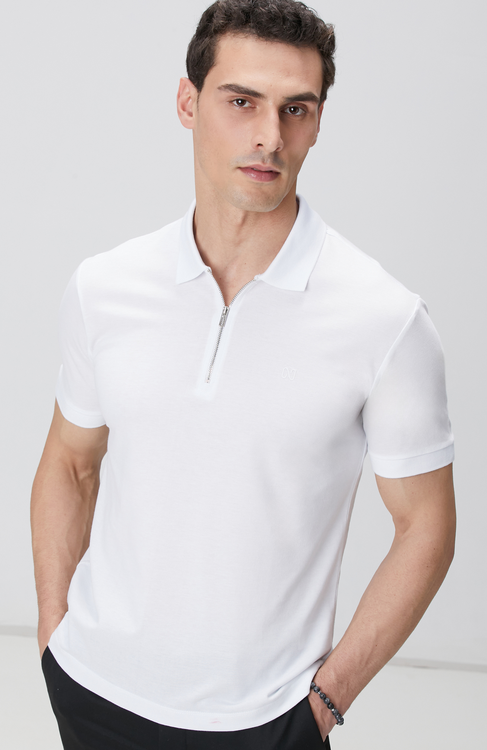 Kırık Beyaz Polo T-shirt