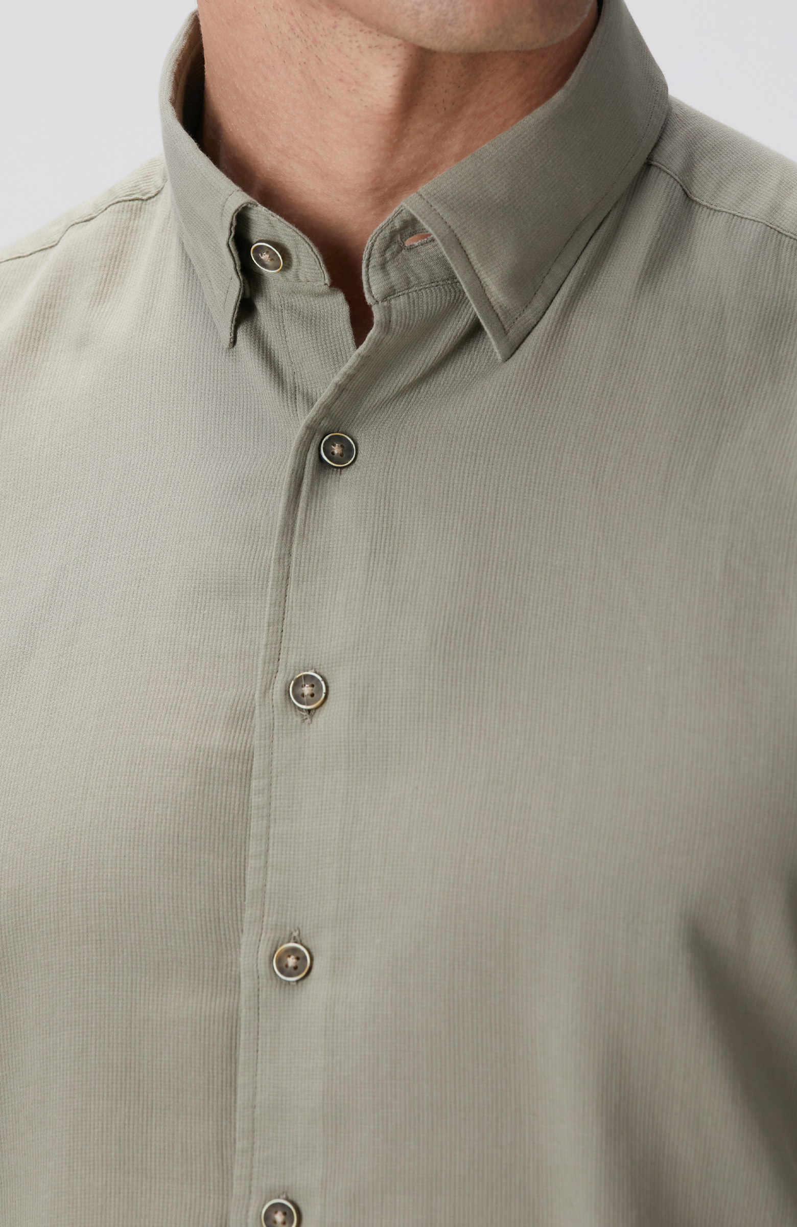 Açık Haki Mikro Desenli Gömlek