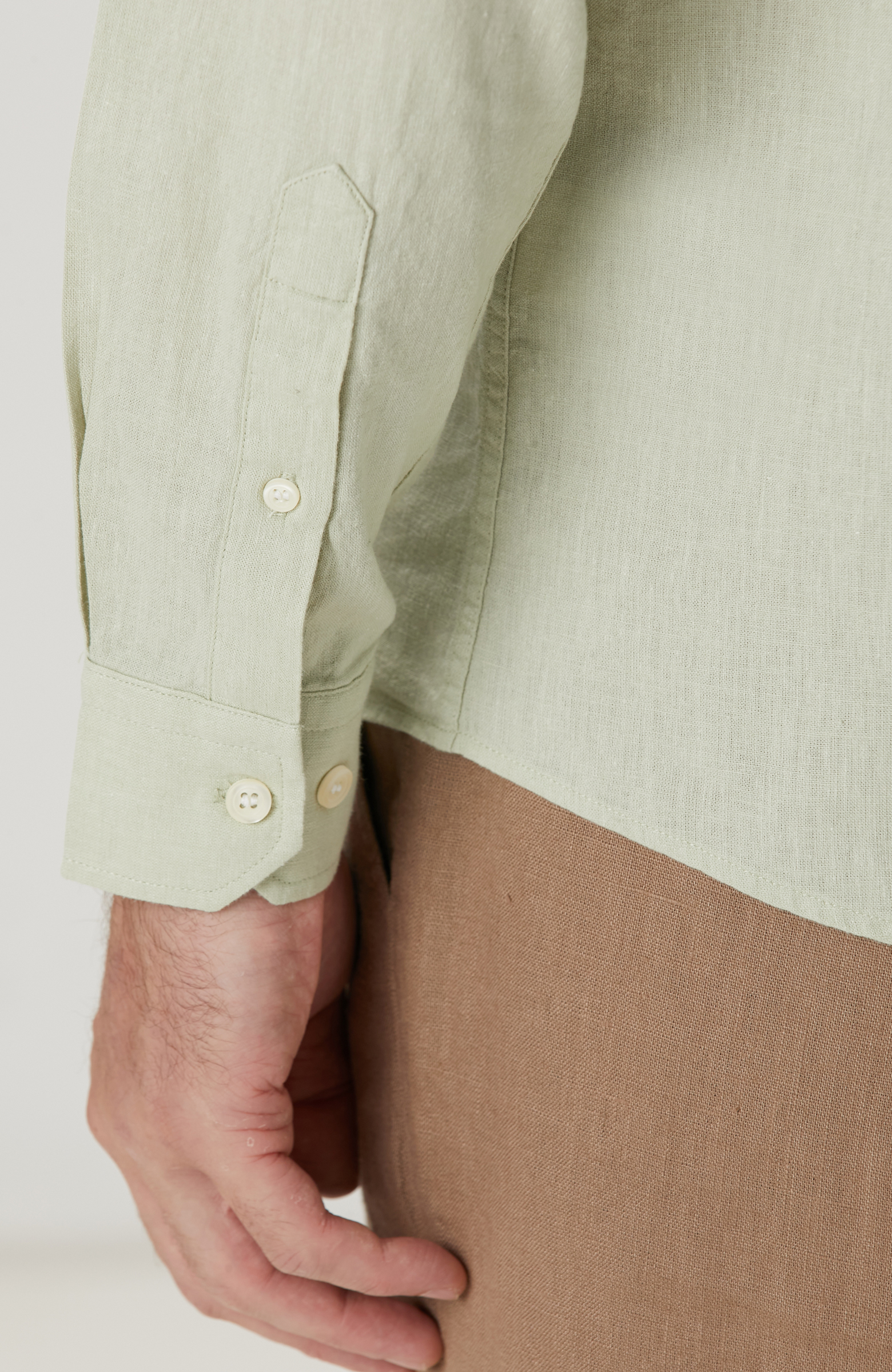 Mint Nane Keten Karışımlı Gömlek