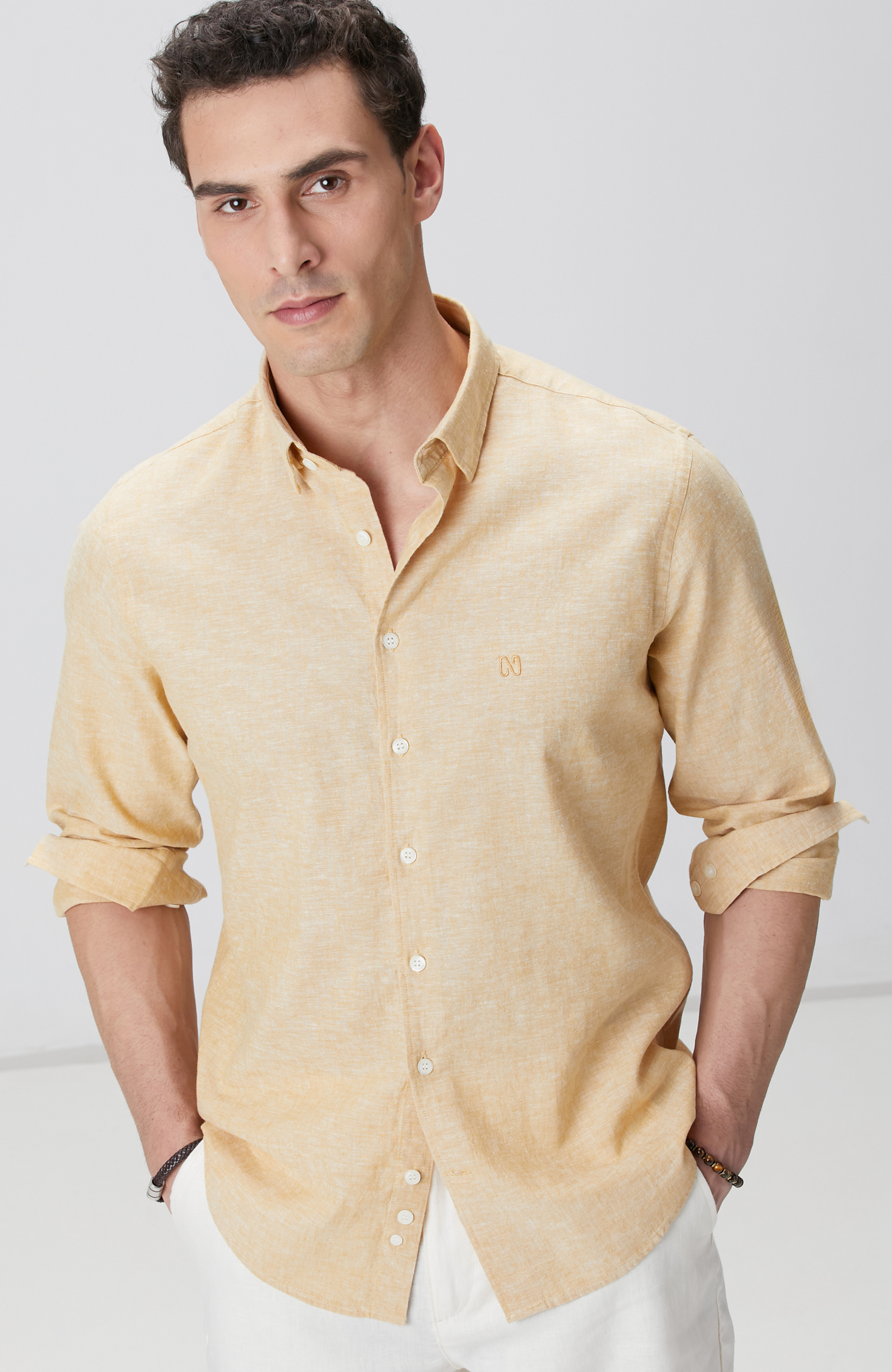 Safran Keten Gömlek