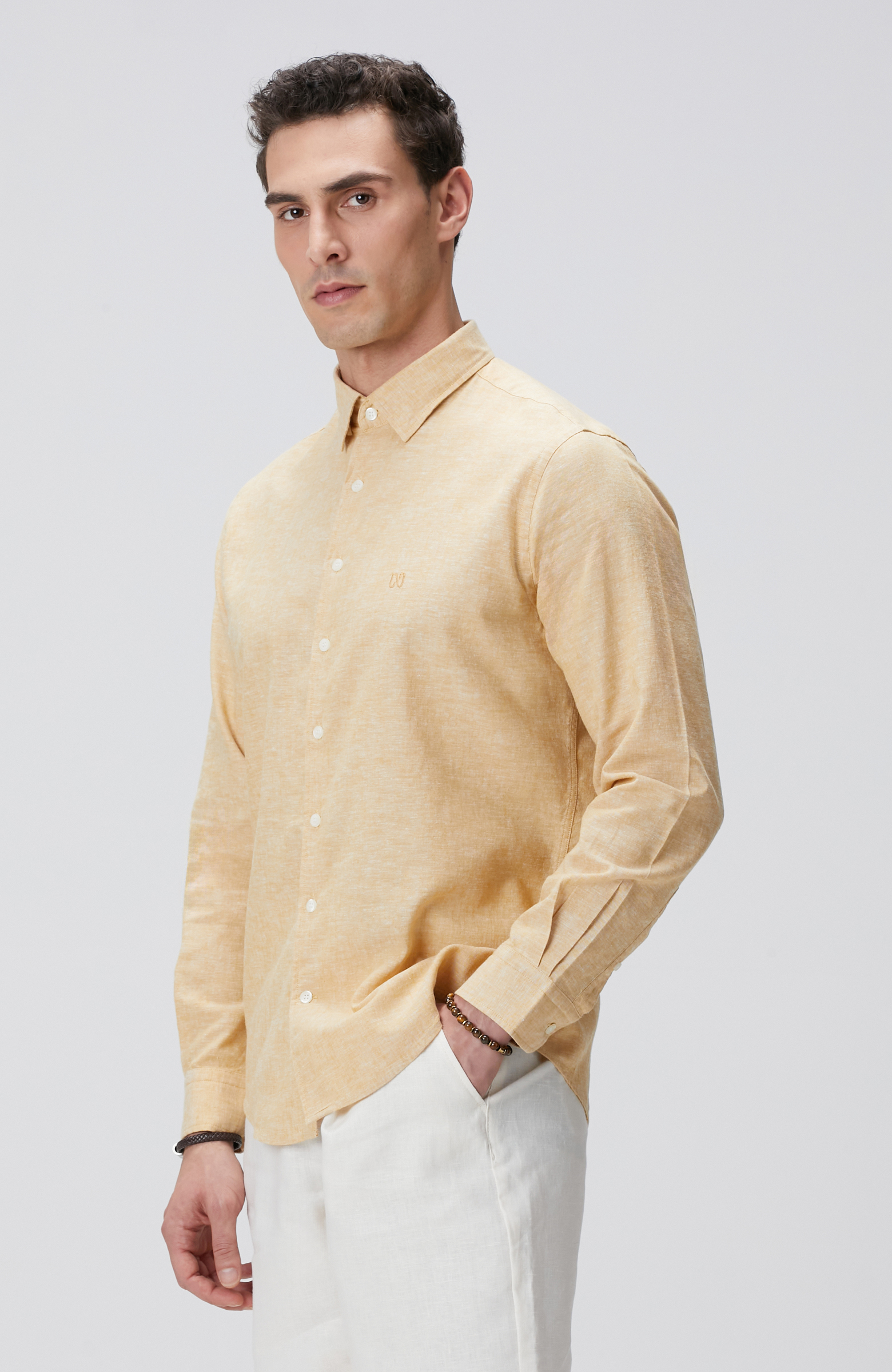 Safran Keten Gömlek