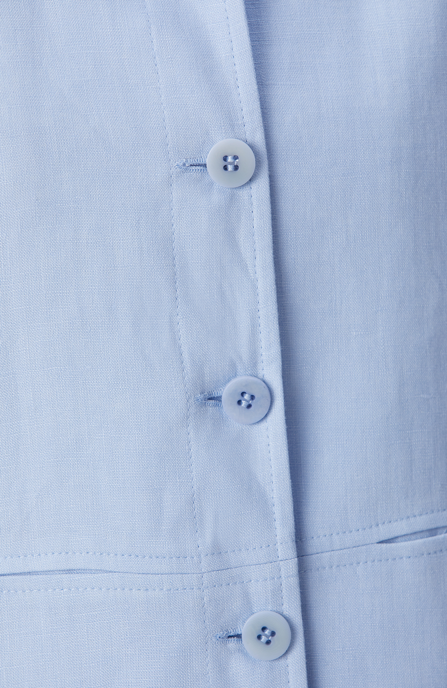 Açık Mavi Keten Ceket