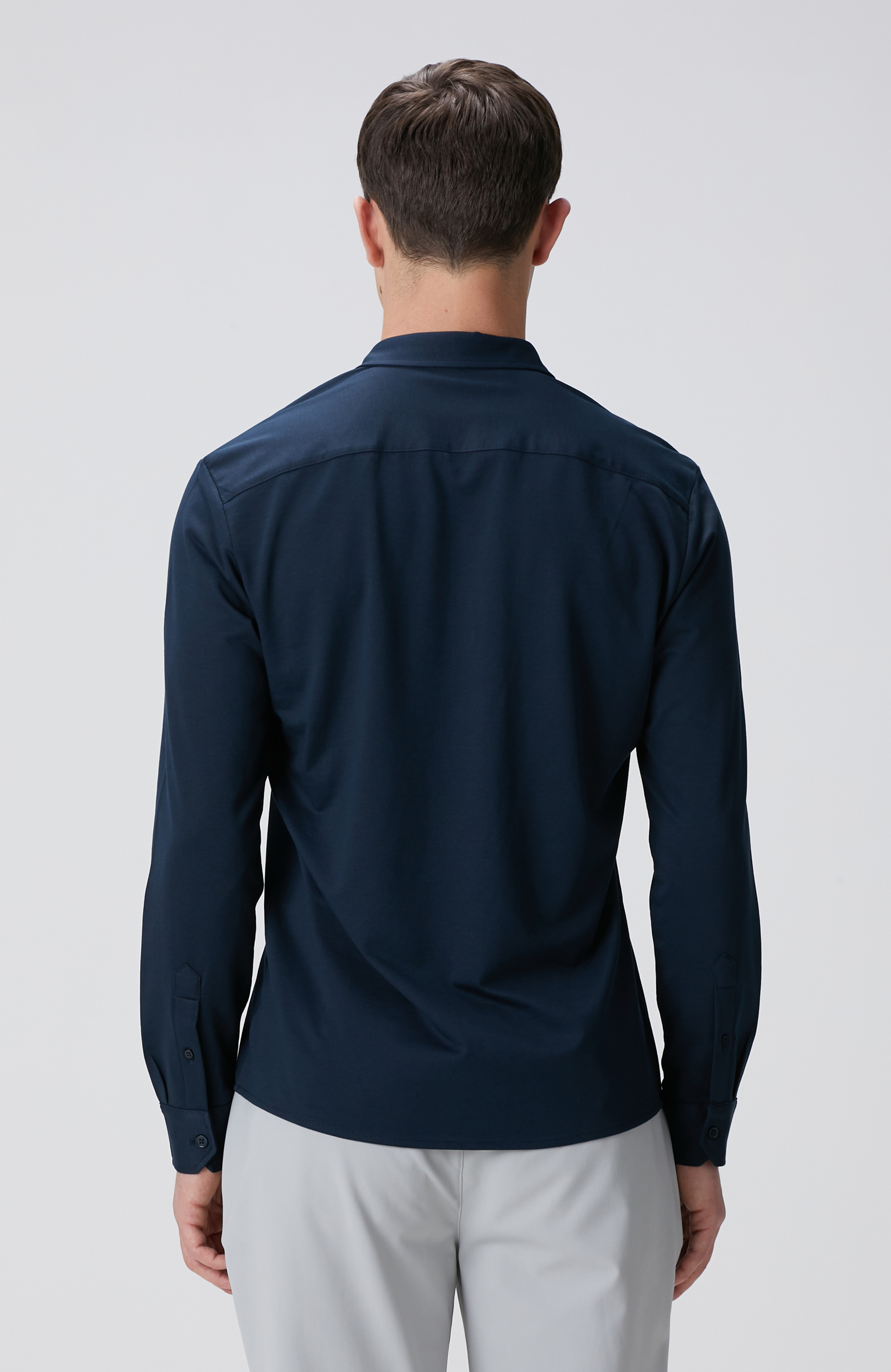 Lacivert Örme Gömlek