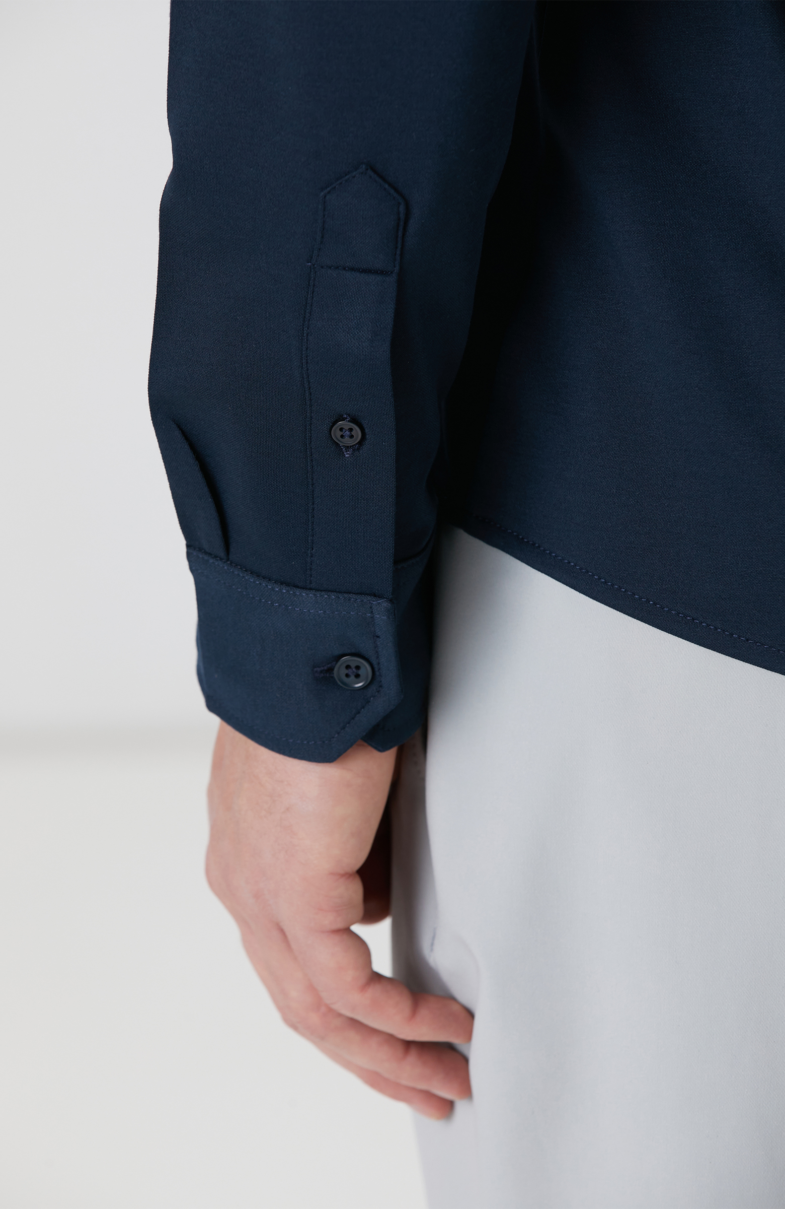 Lacivert Örme Gömlek