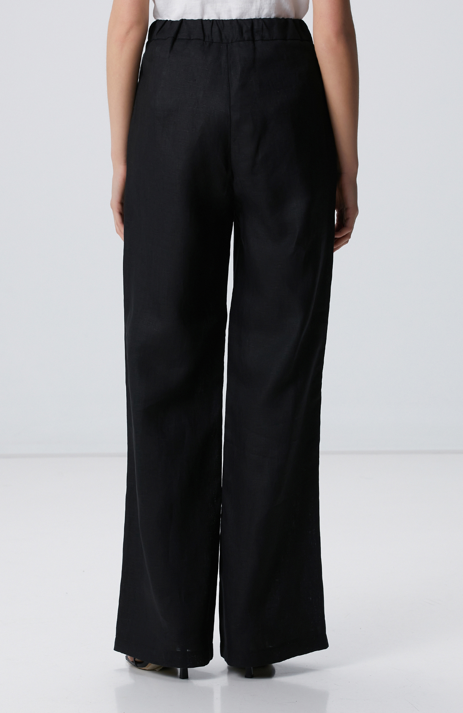 Siyah Keten Pantolon