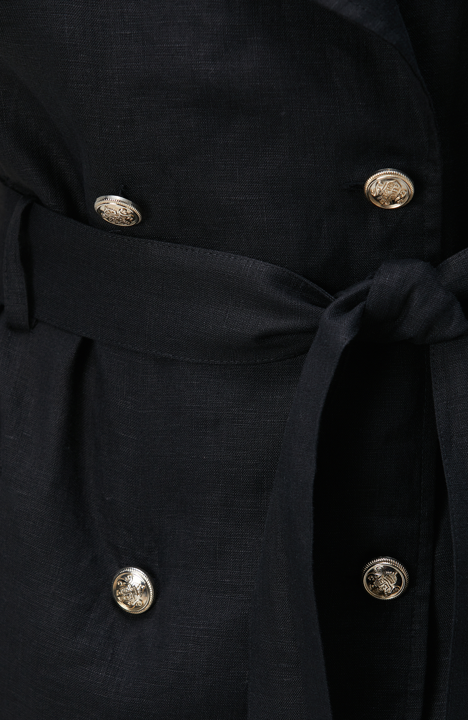 Siyah Maxi Keten Elbise