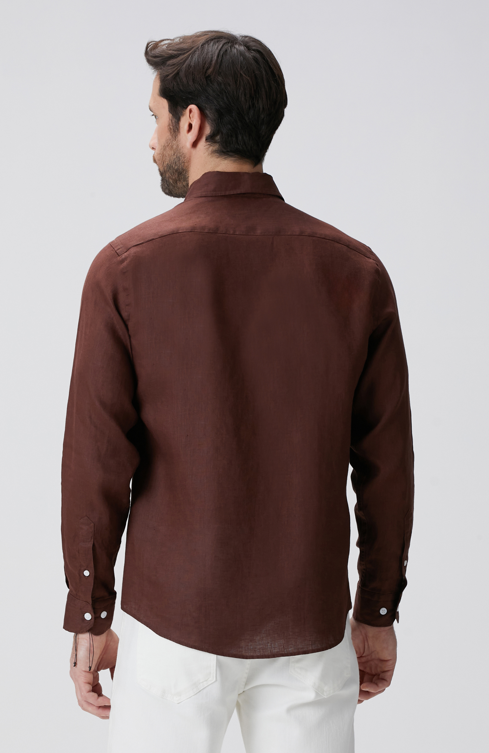 Kahverengi Keten Gömlek