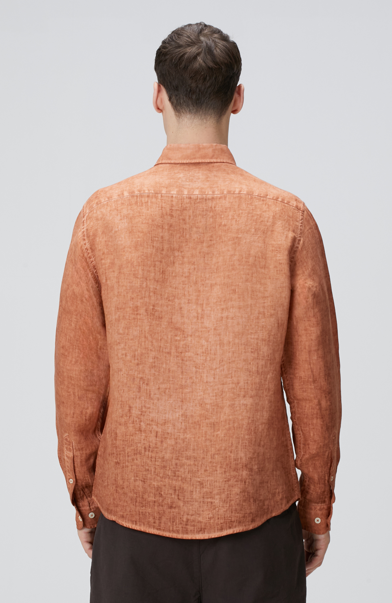 Turuncu Keten Gömlek