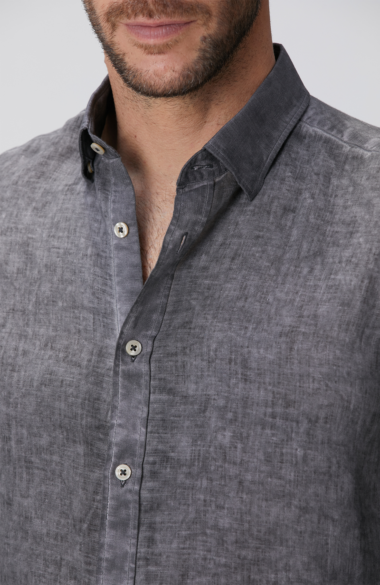 Antrasit Keten Gömlek