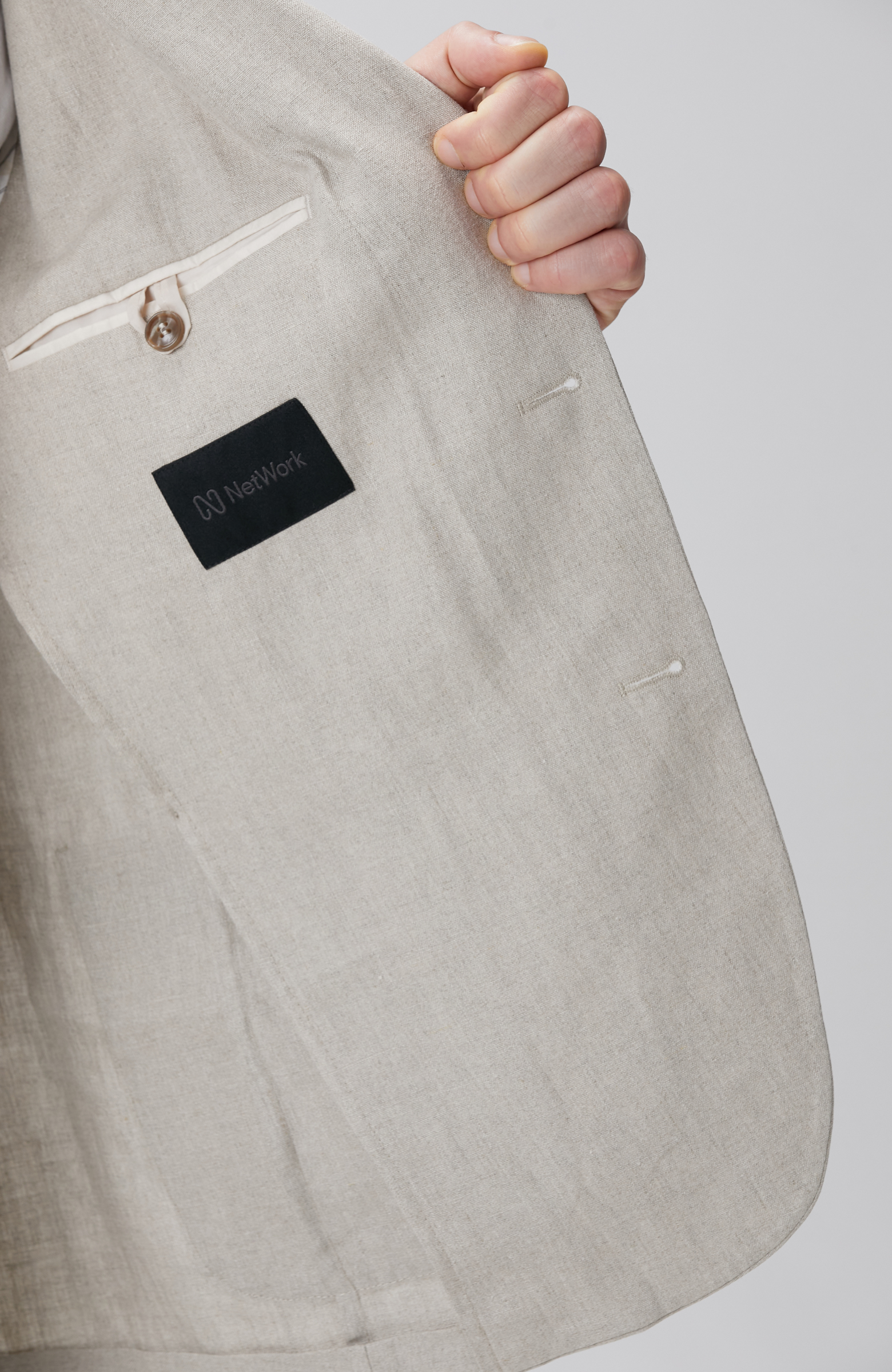 Naturel Keten Takım Elbise