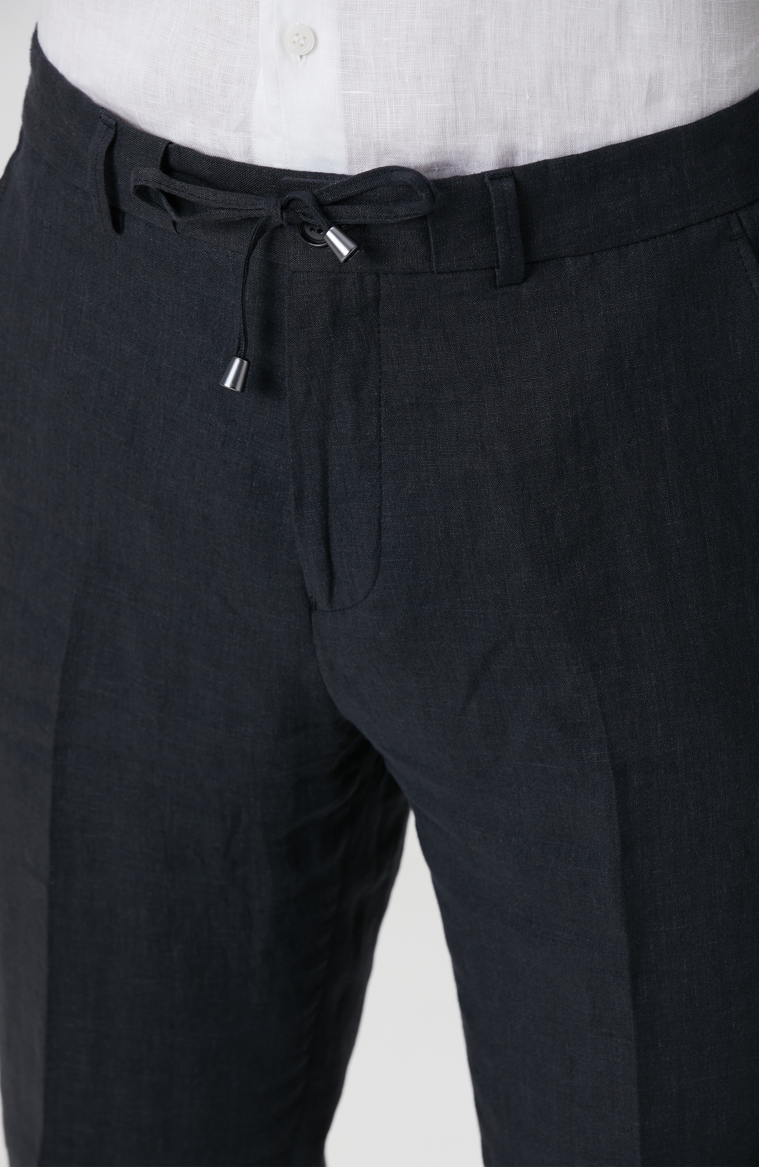 Siyah Keten Takım Elbise