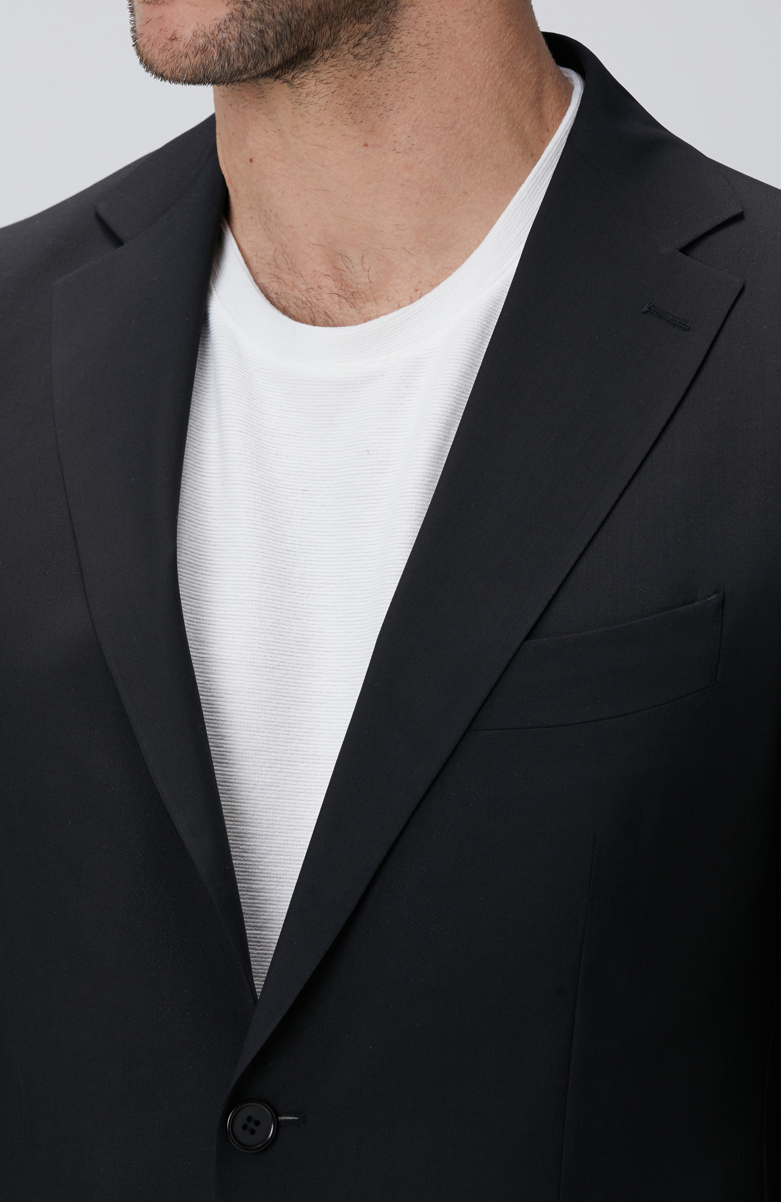 Siyah Limited Loro Piana Kumaşından Üretilmiş Yün İpek Karışımlı Takım Elbise