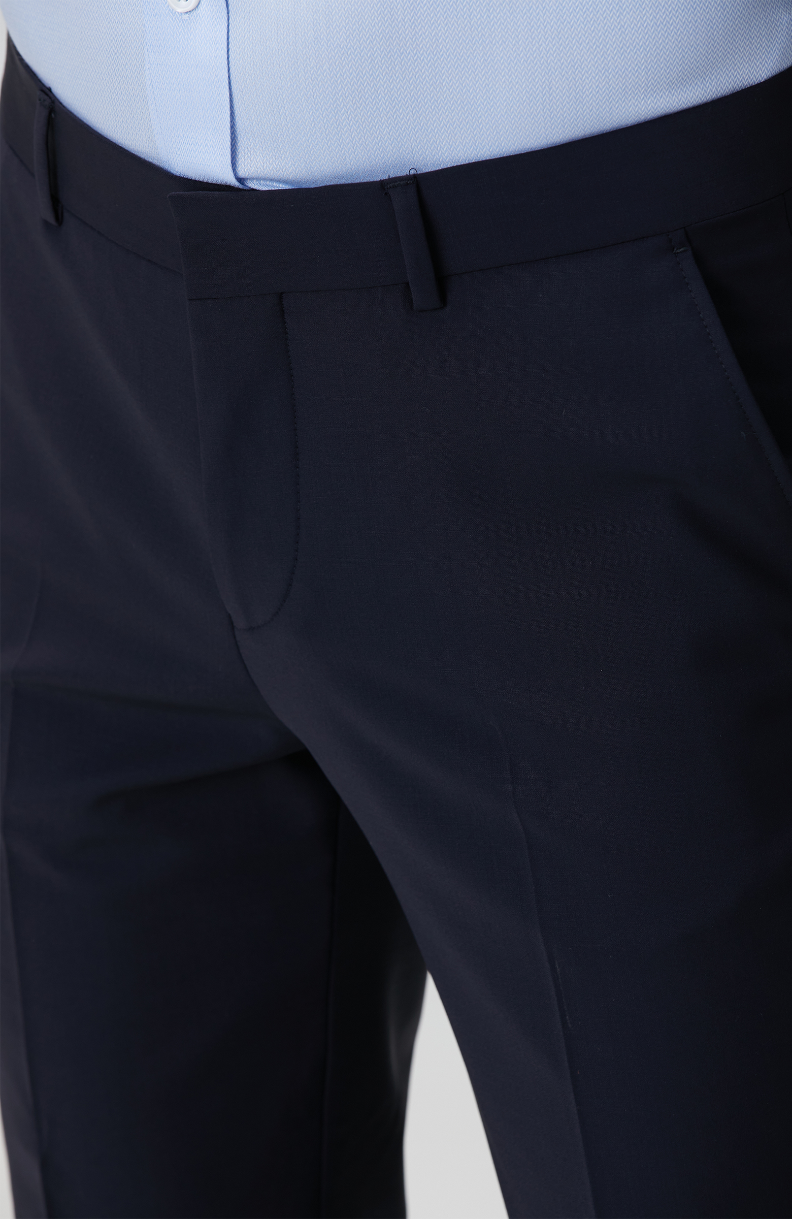 Lacivert Limited Loro Piana Kumaşından Üretilmiş Yün İpek Karışımlı Takım Elbise