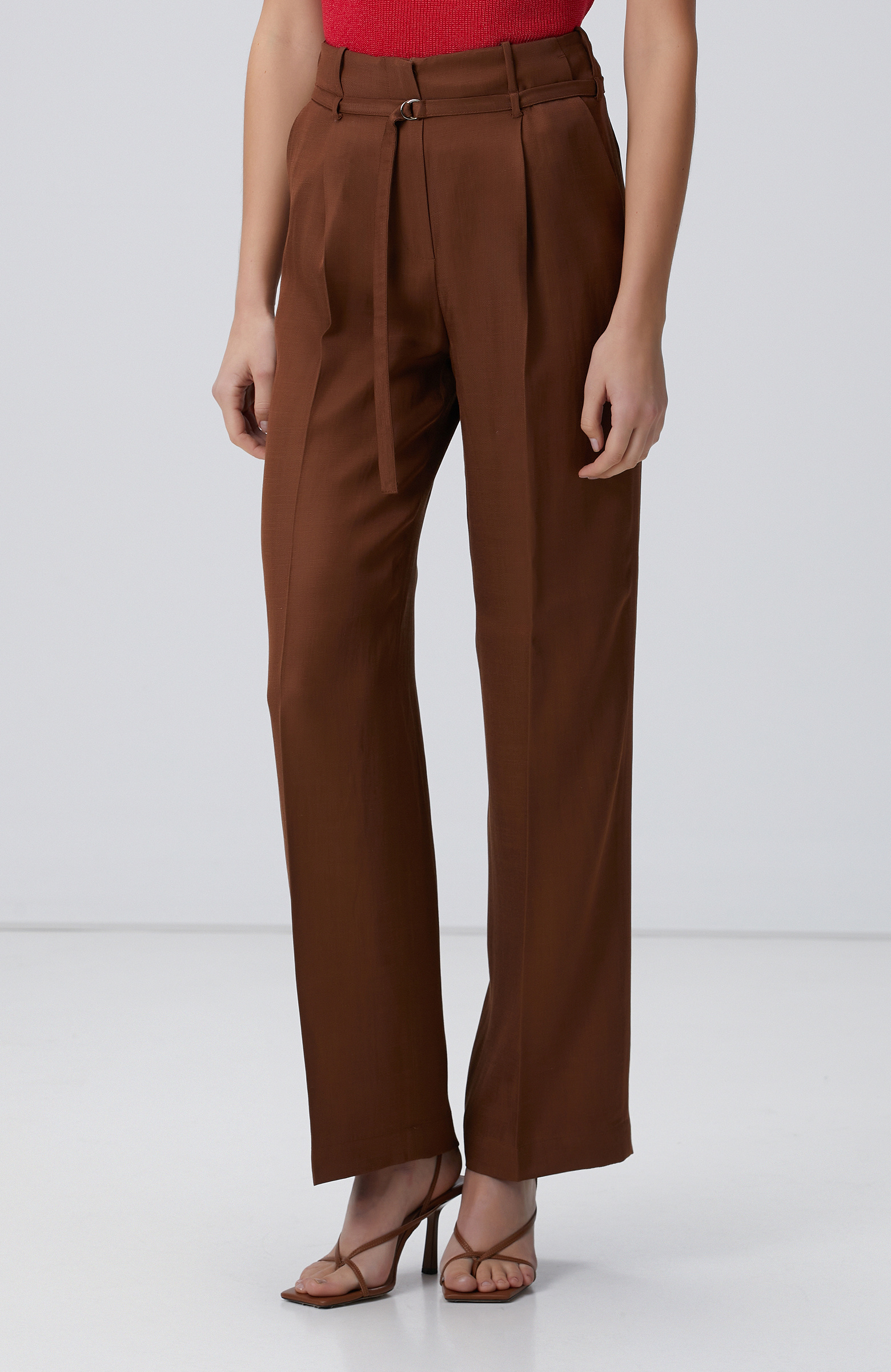 Tarçın Keten Karışımlı Pantolon