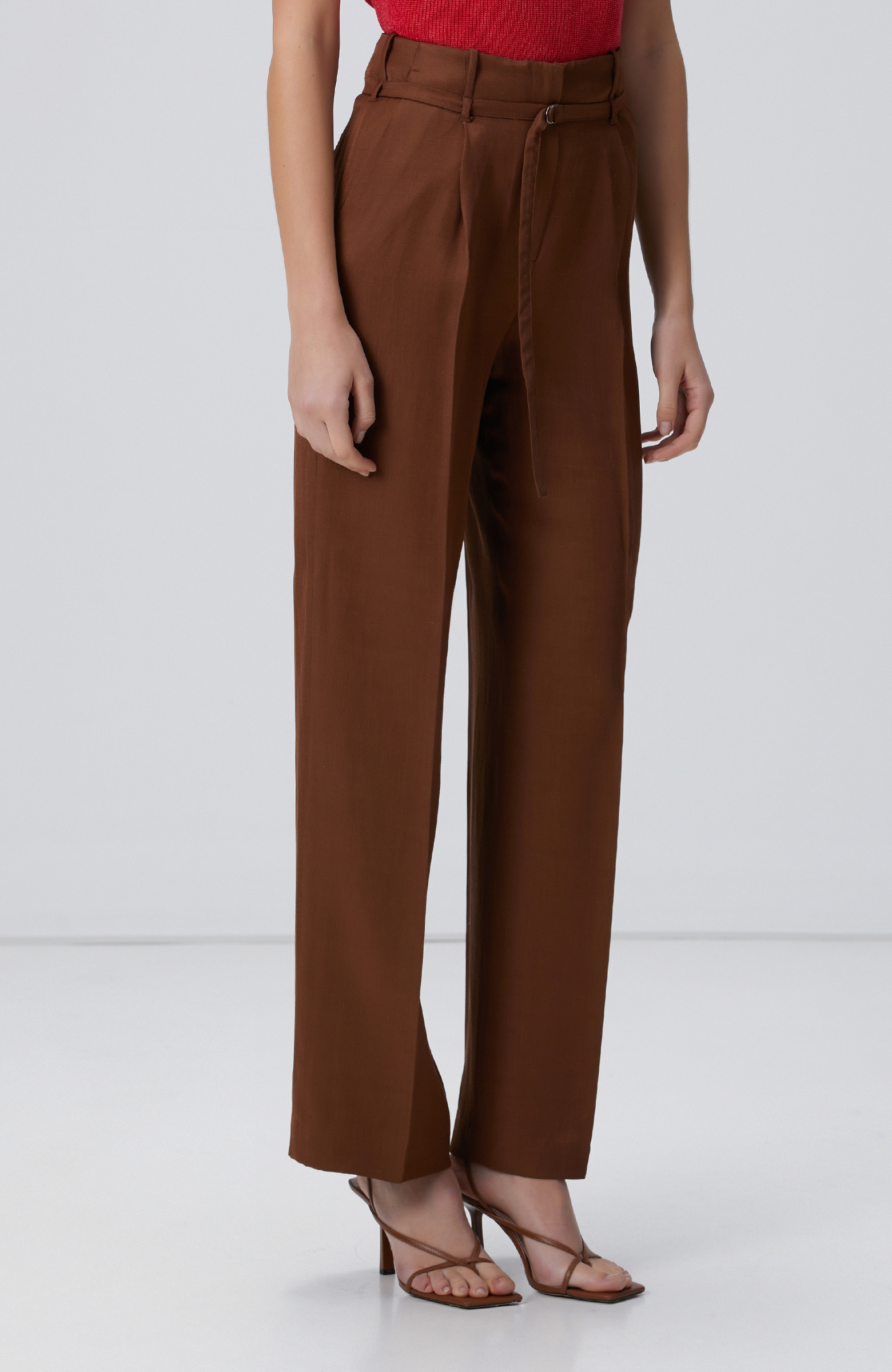 Tarçın Keten Karışımlı Pantolon