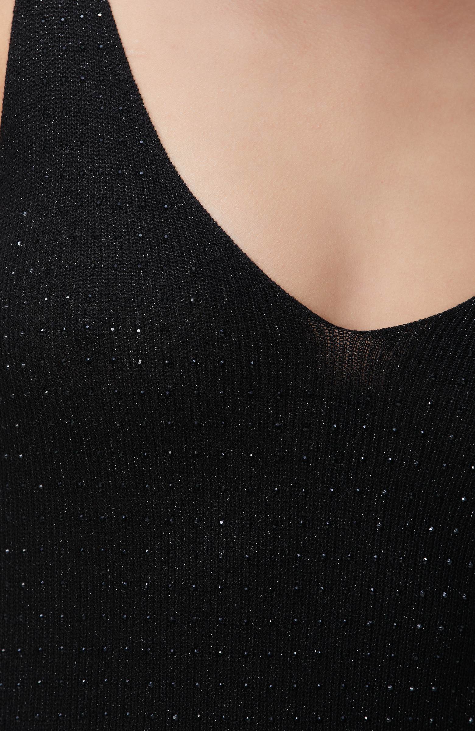 Siyah Taşlı Maksi Abiye Elbise