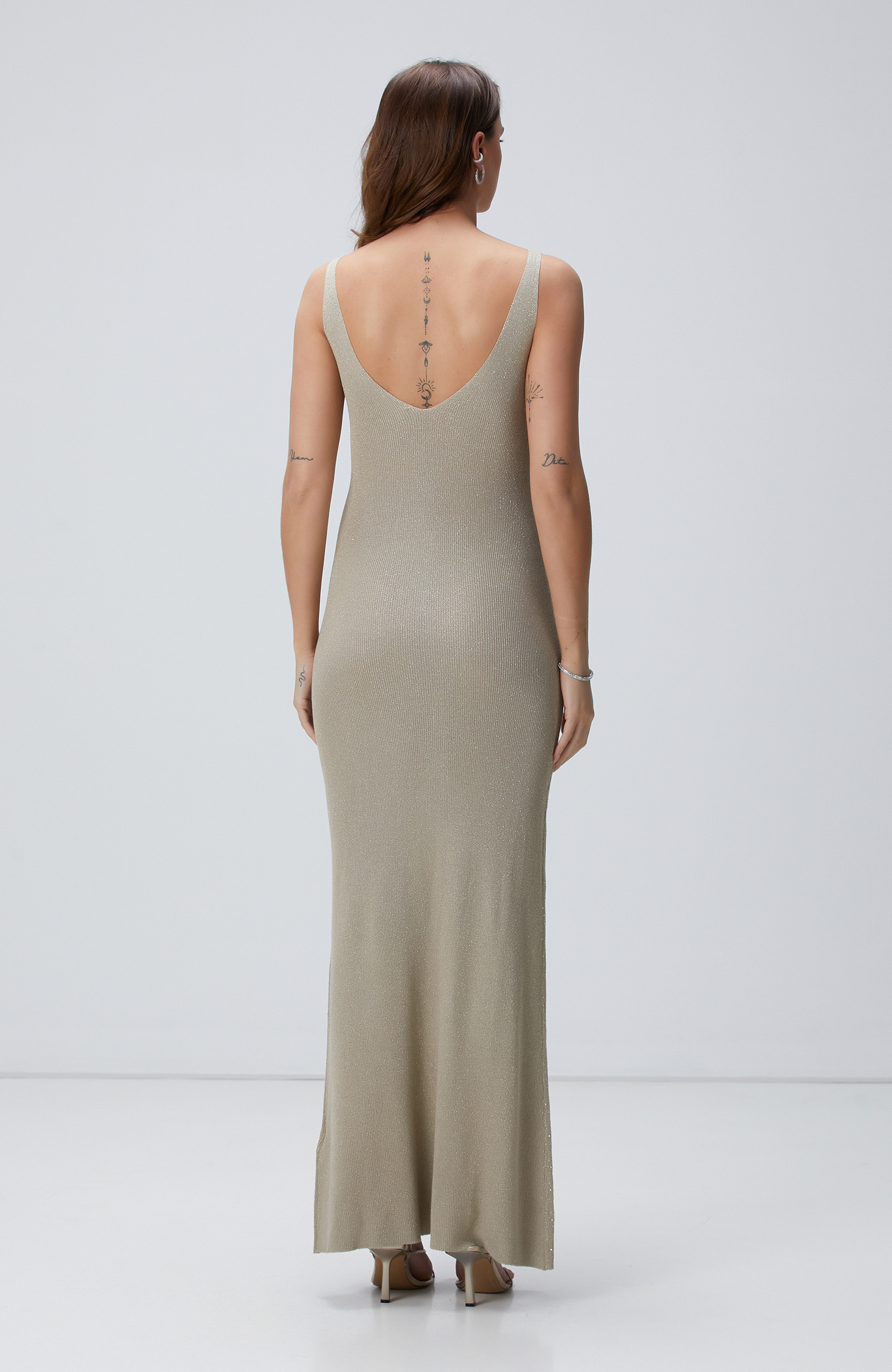 Taş Taşlı Maksi Abiye Elbise