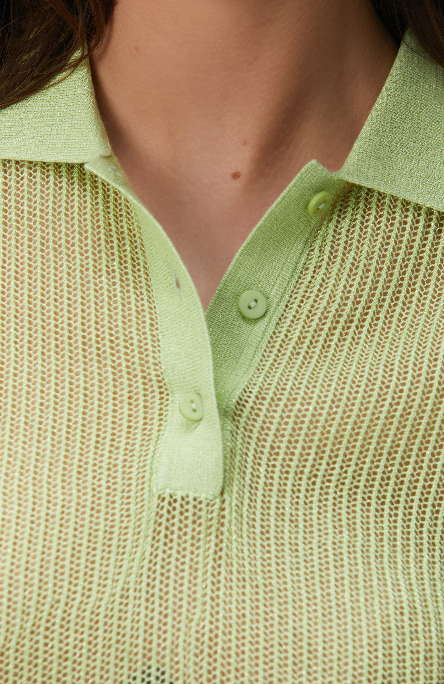 Yeşil Polo Yaka Triko