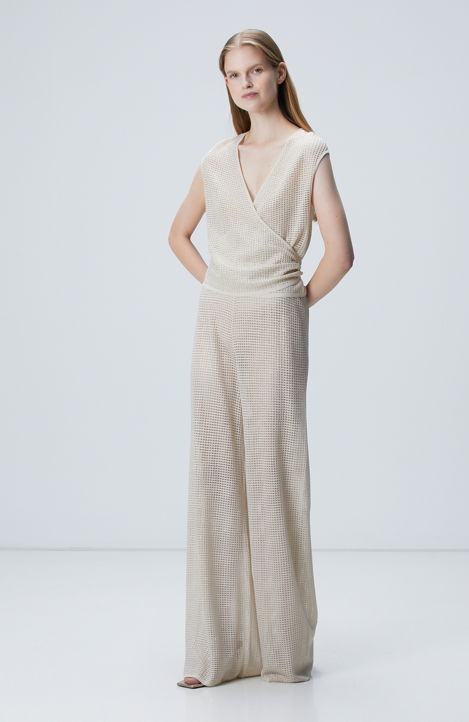 Limited Bej Triko Bluz