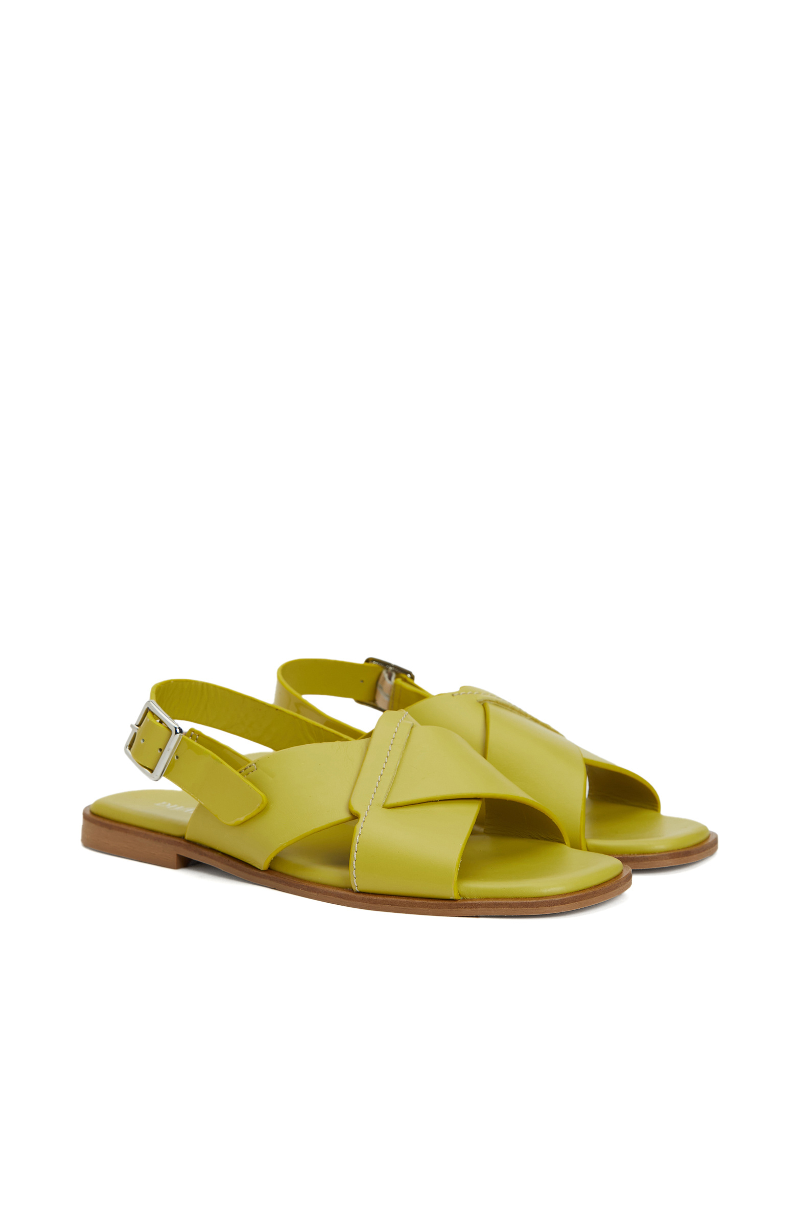 Yellow Women's Leather Sandals