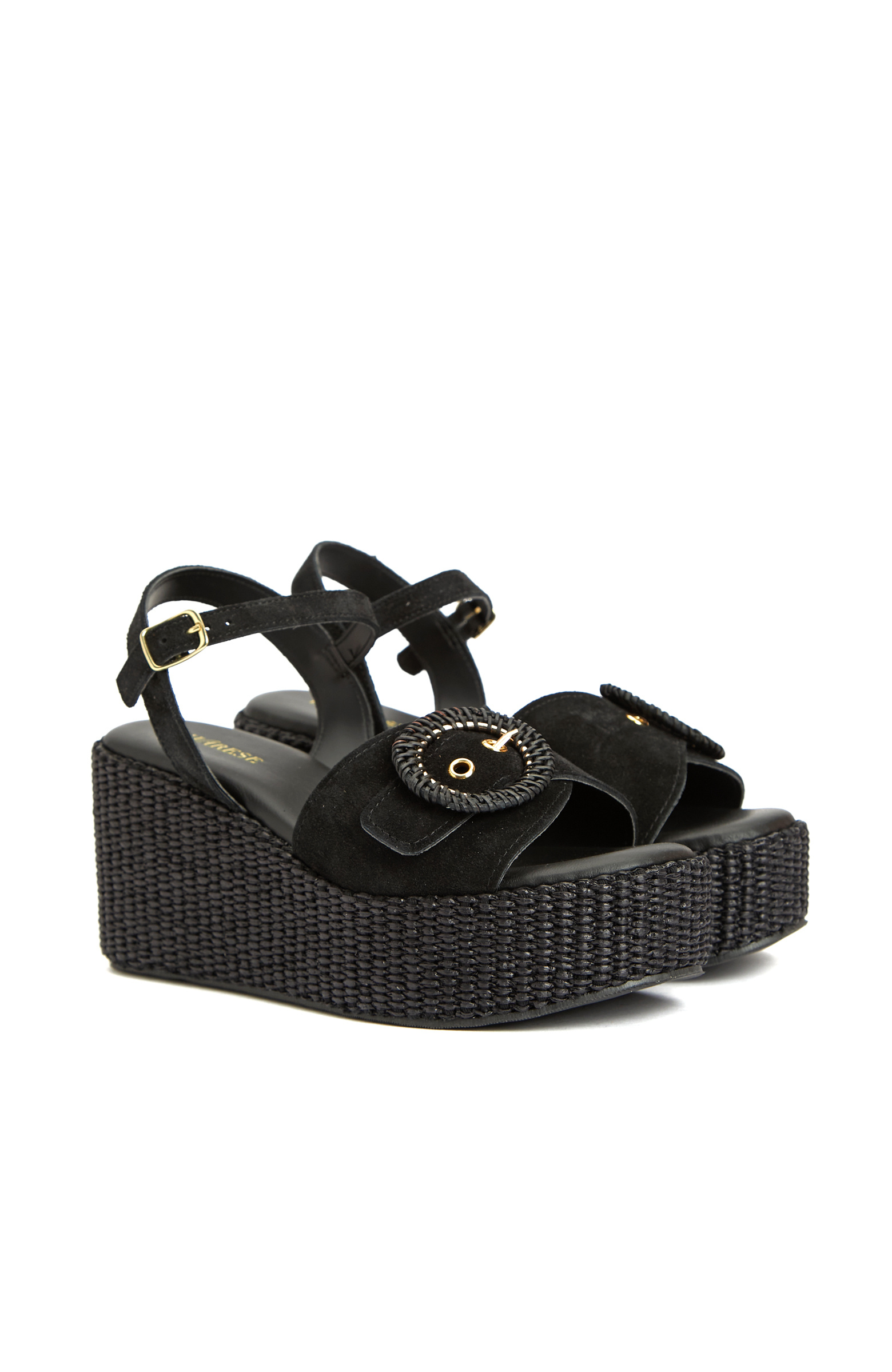 Black Women's Suede Sandals