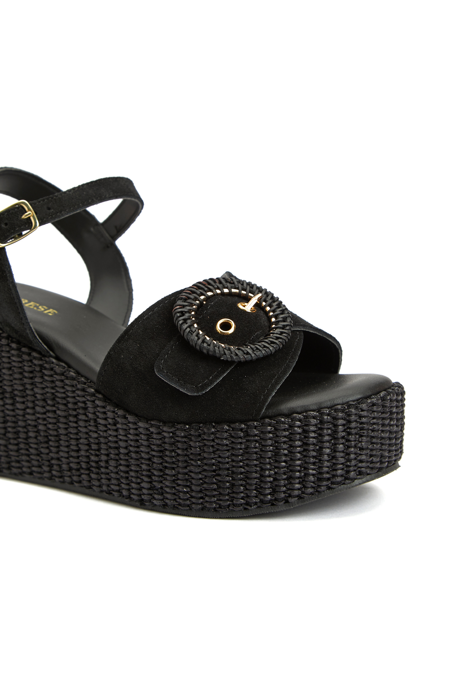 Black Women's Suede Sandals
