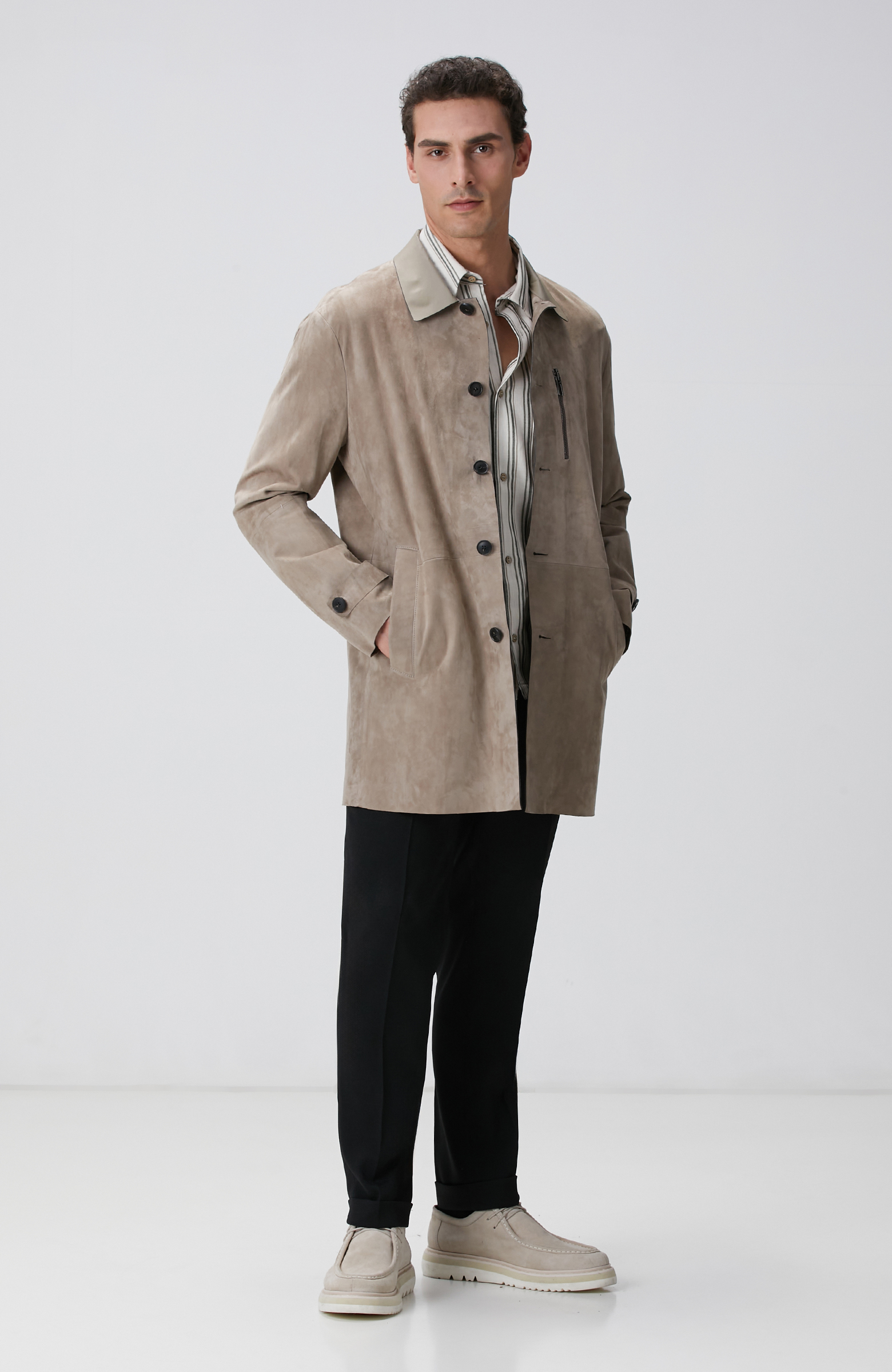 Vizon Süet Pardösü