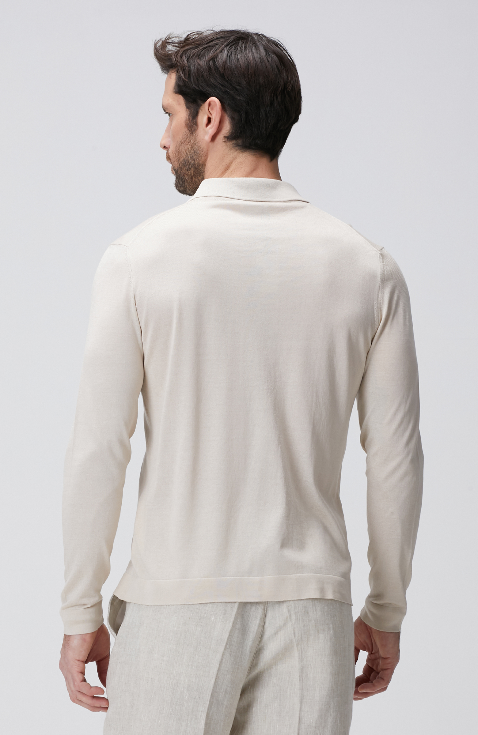 Limited Bej İpek Karışımlı Triko Gömlek