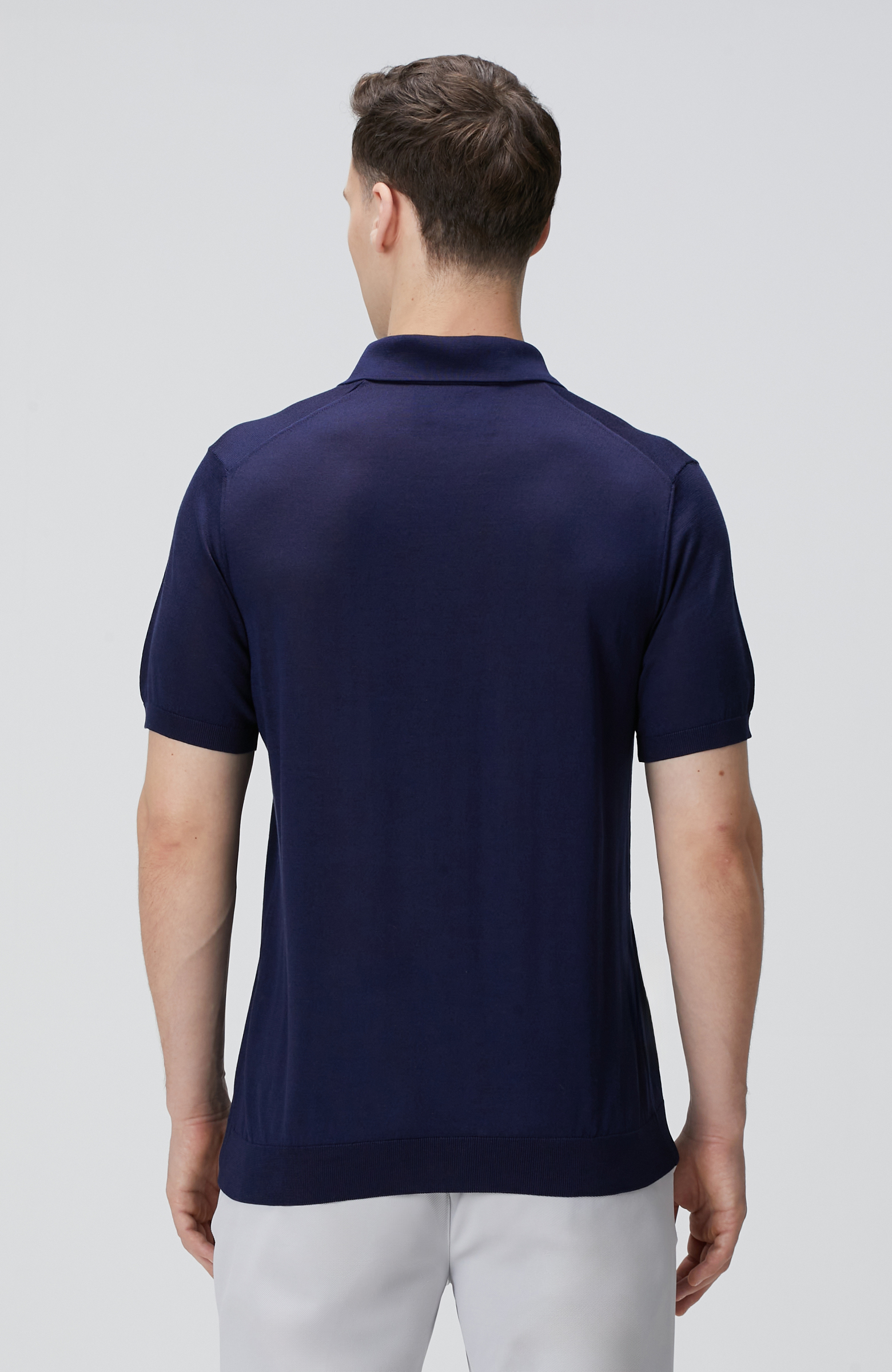 Limited Lacivert İpek Karışımlı Triko Kazak