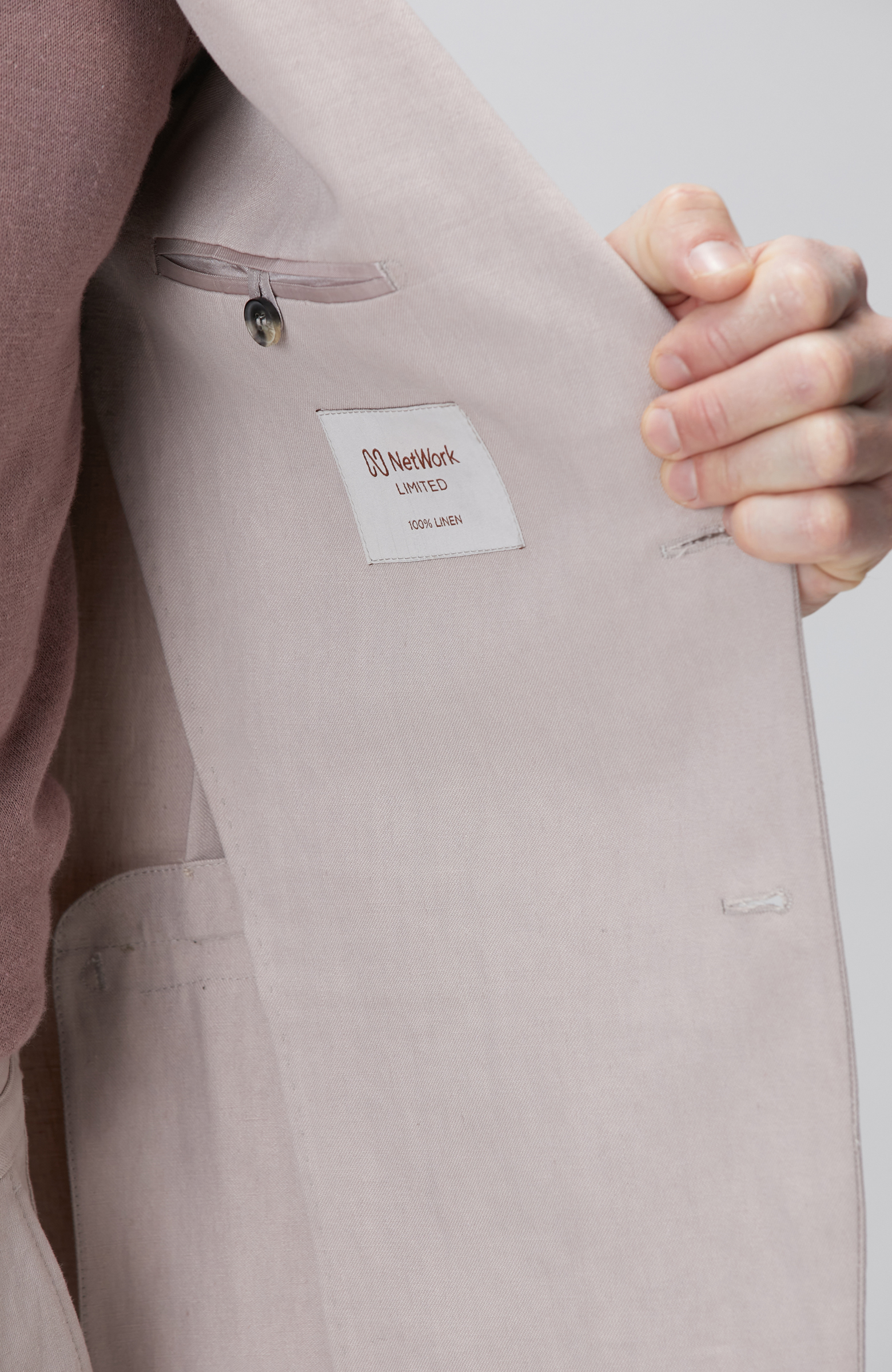 Pudra Keten Takım Elbise