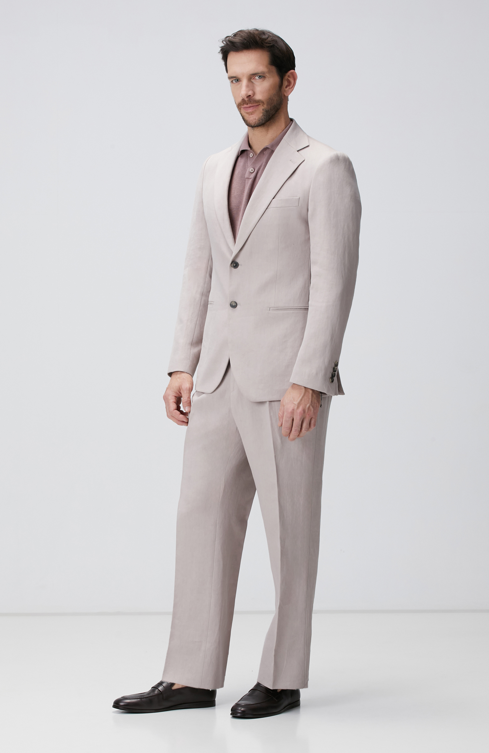 Pudra Keten Takım Elbise