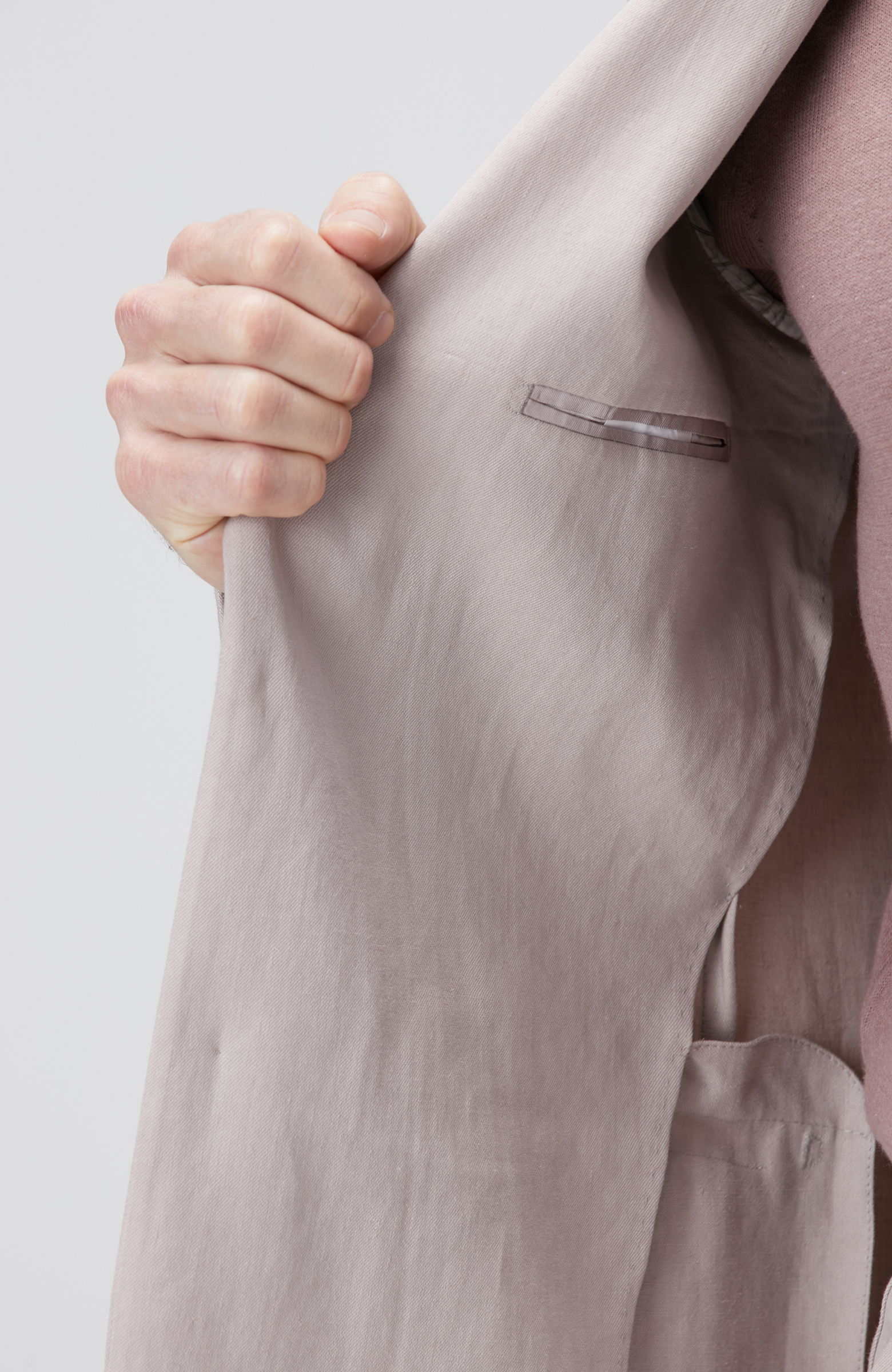 Pudra Keten Takım Elbise