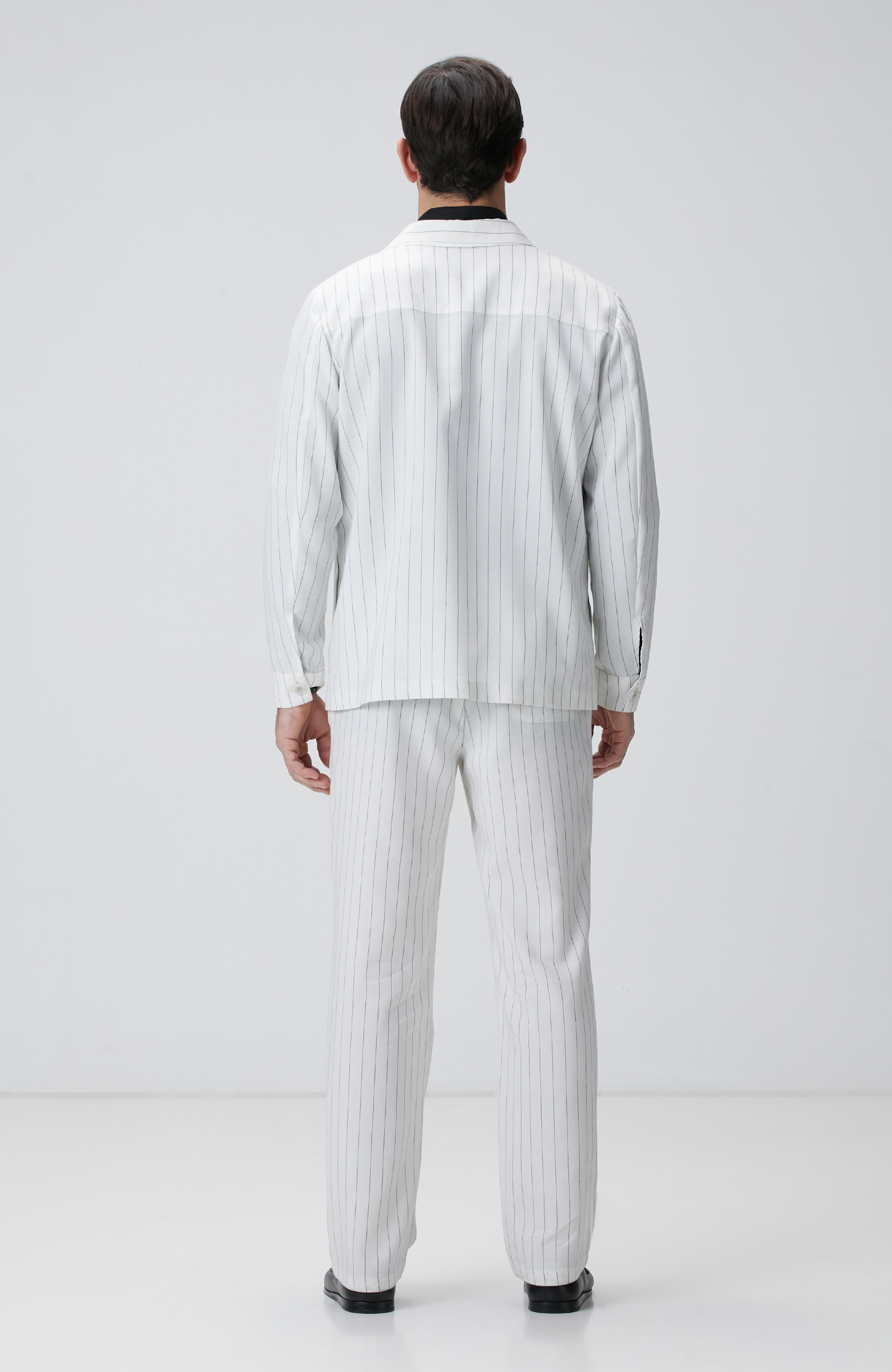 Kırık Beyaz Keten Karışımlı Takım Elbise