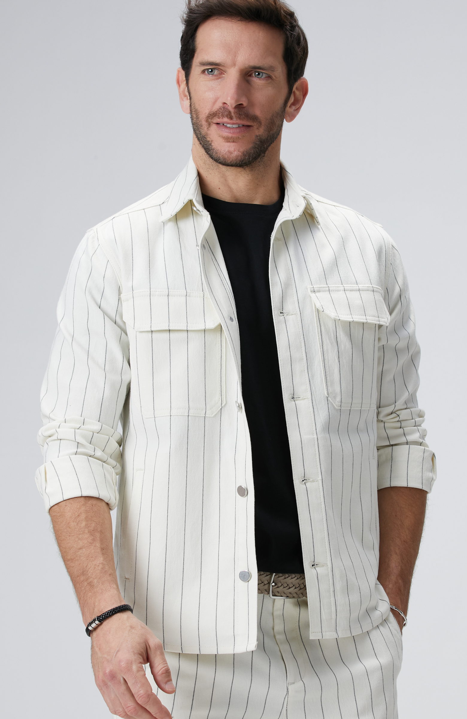 Kırık Beyaz Dış Gömlek