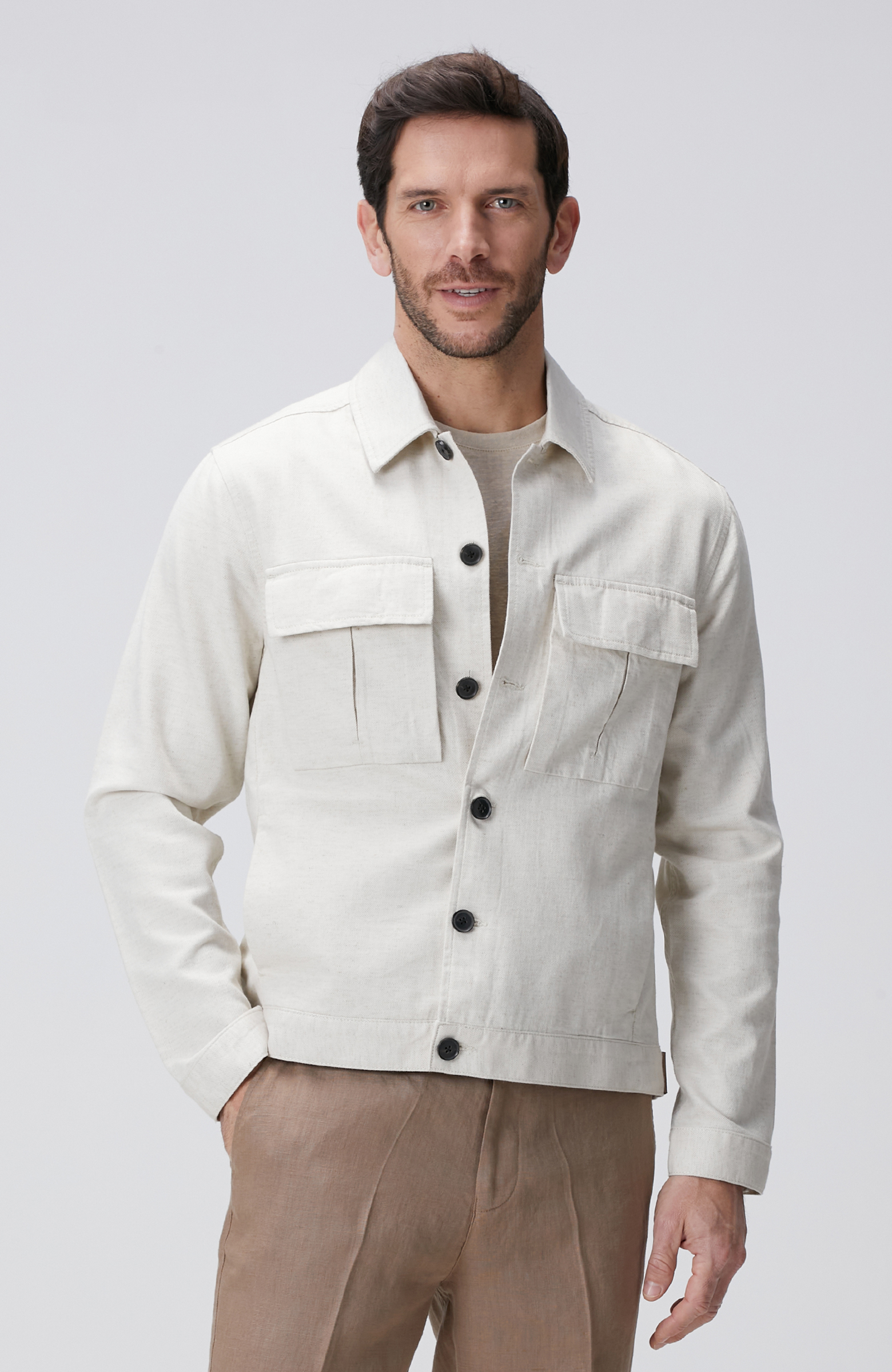 Naturel Nopeli Dış Gömlek