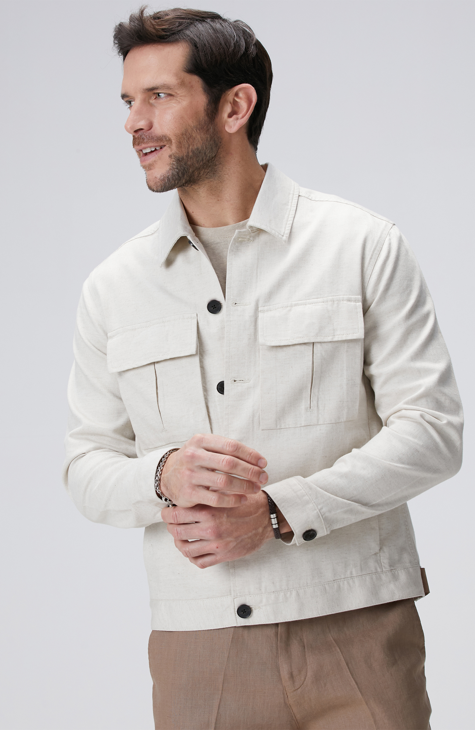 Naturel Nopeli Dış Gömlek