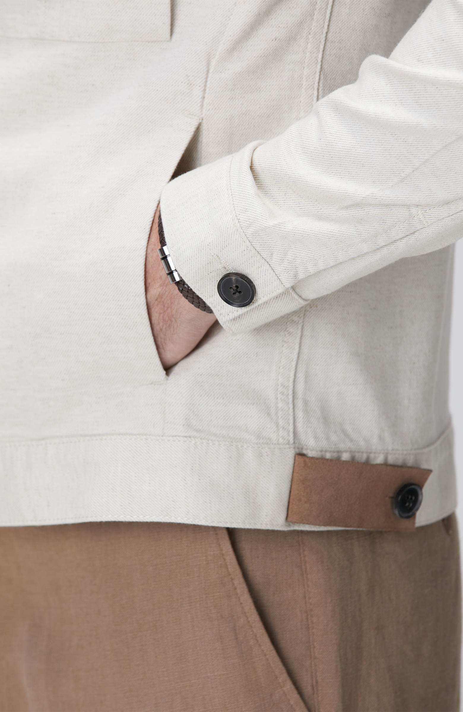 Naturel Nopeli Dış Gömlek