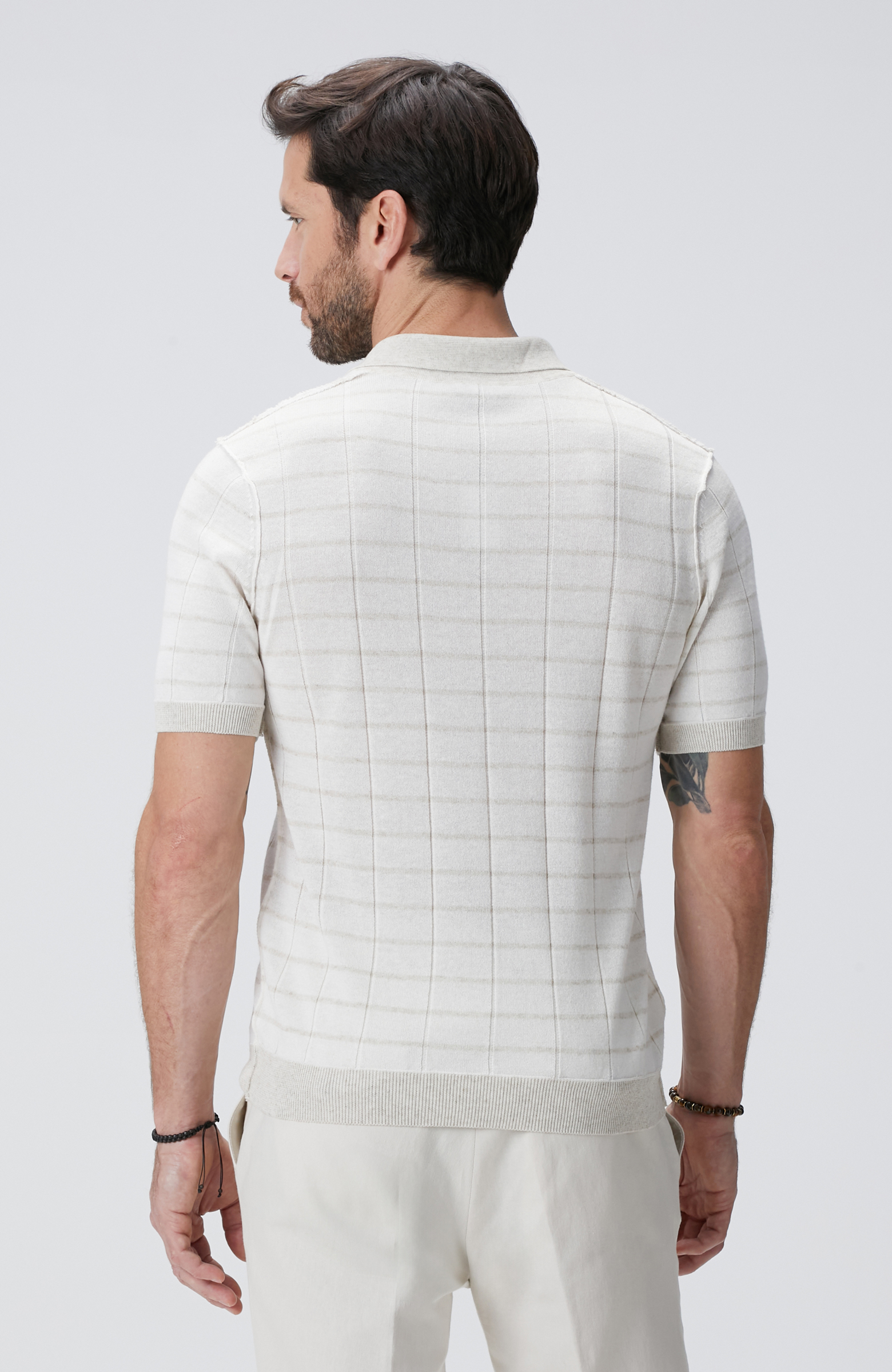 Naturel Keten Karışımlı Kazak