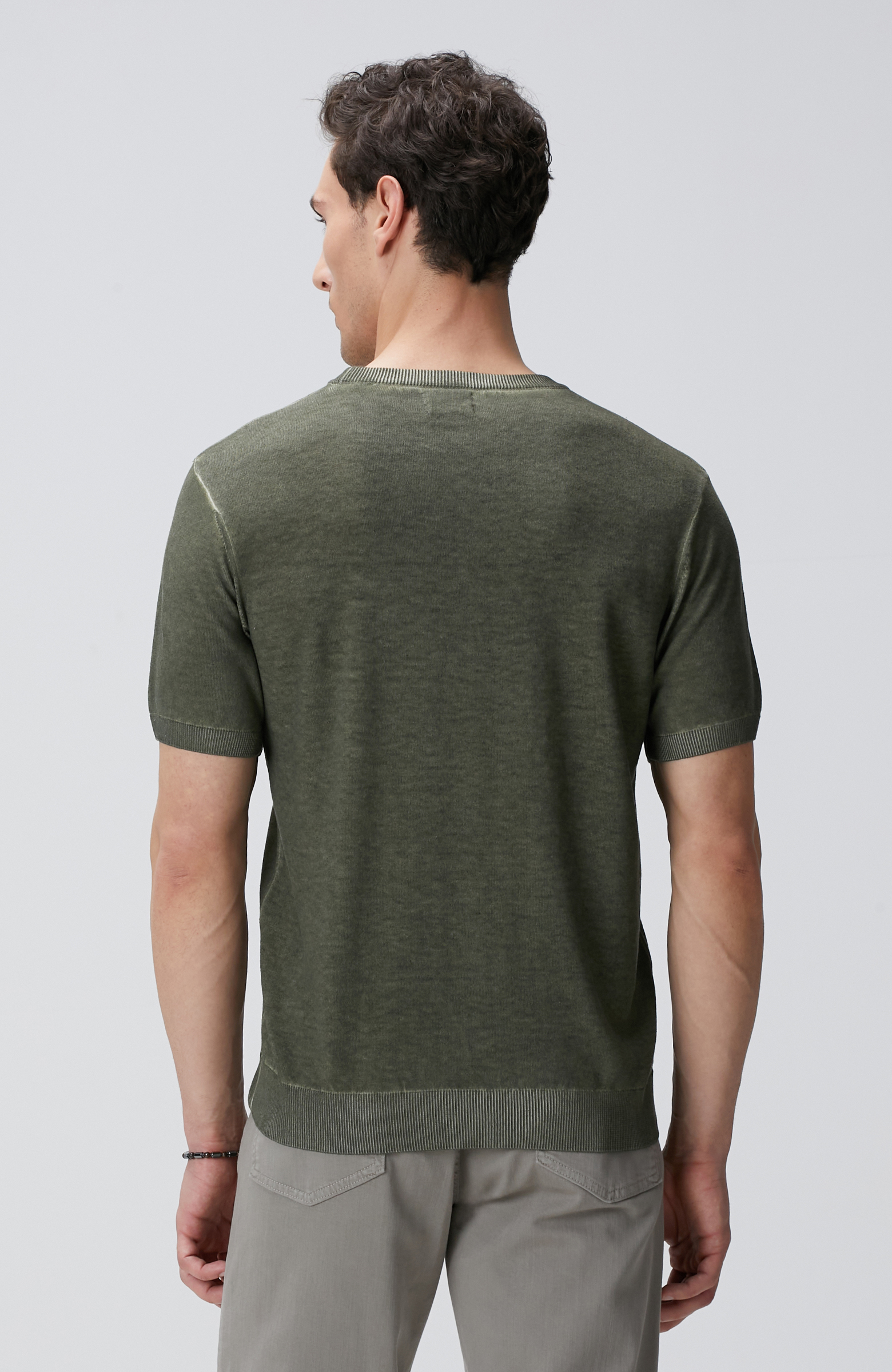 Haki Keten Karışımlı Kazak