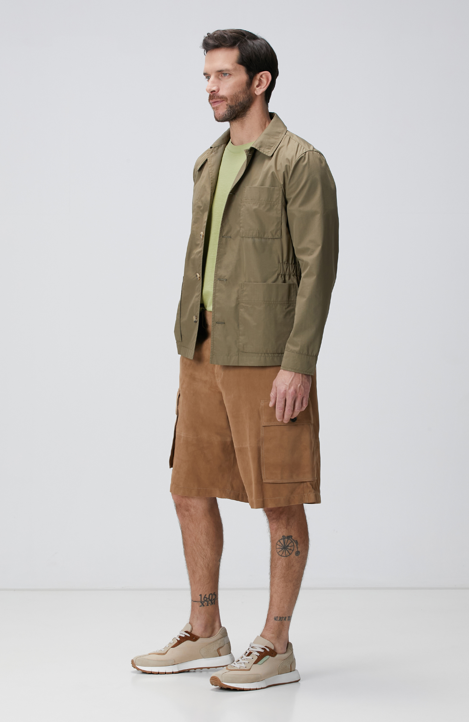 Camel Deri Chino Şort