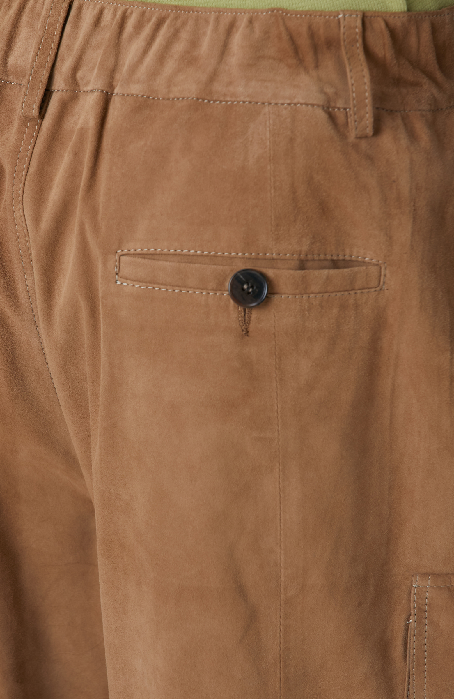 Camel Deri Chino Şort