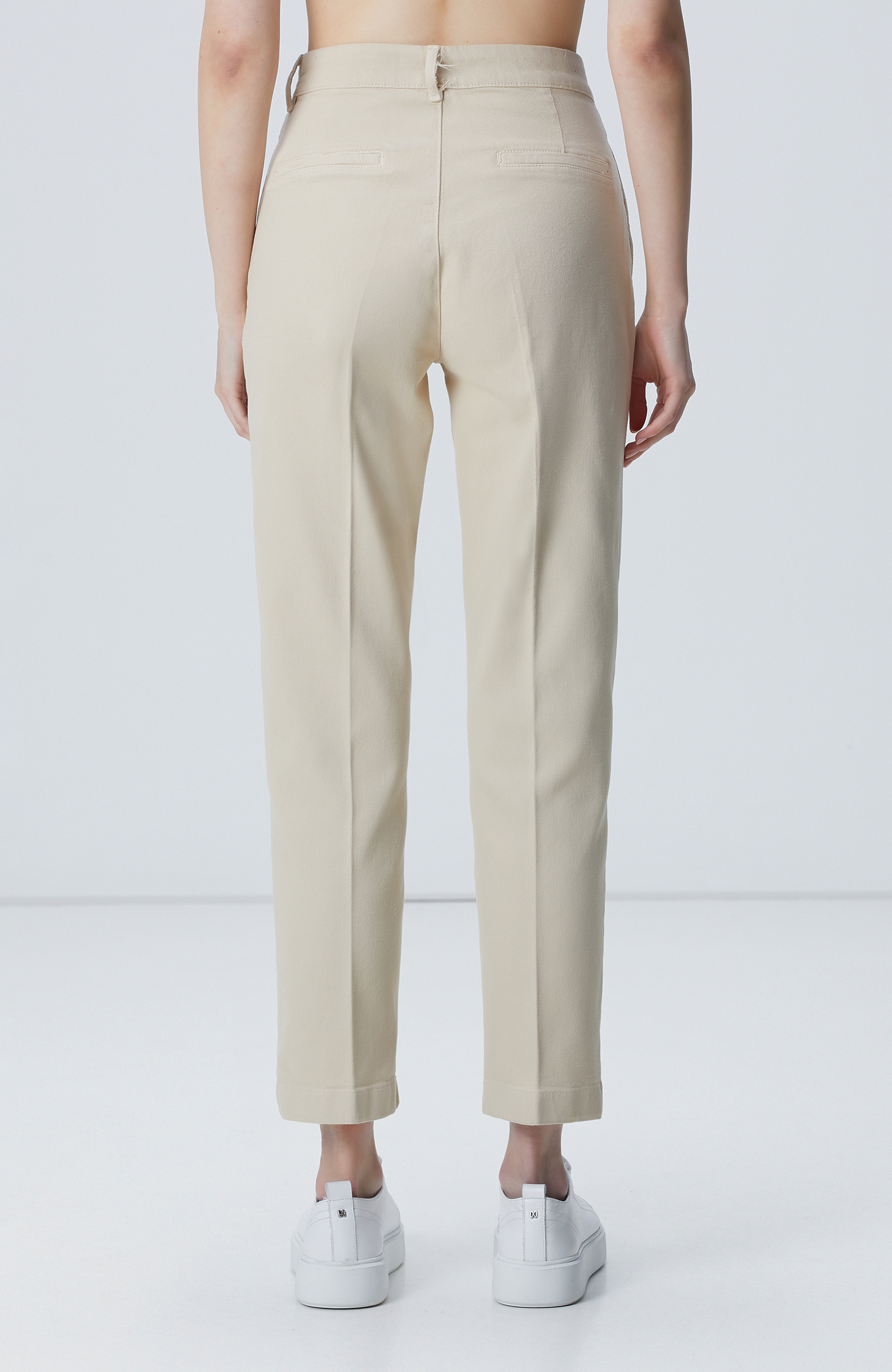 Bej Basic Casual Denim Pantolon