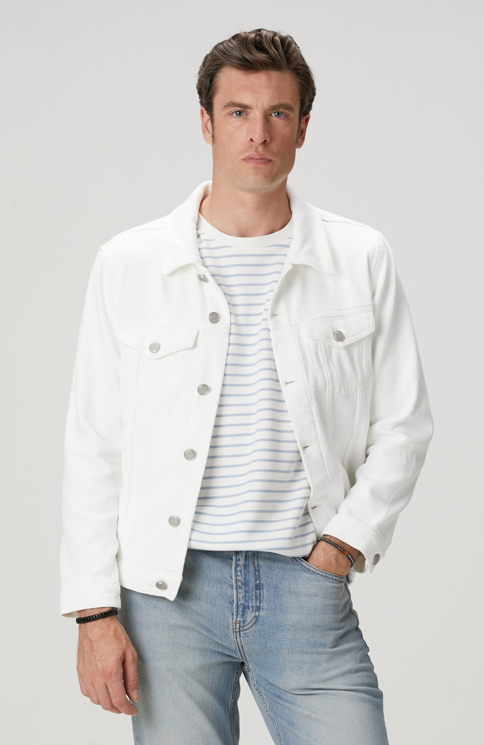 Kırık Beyaz Denim Mont