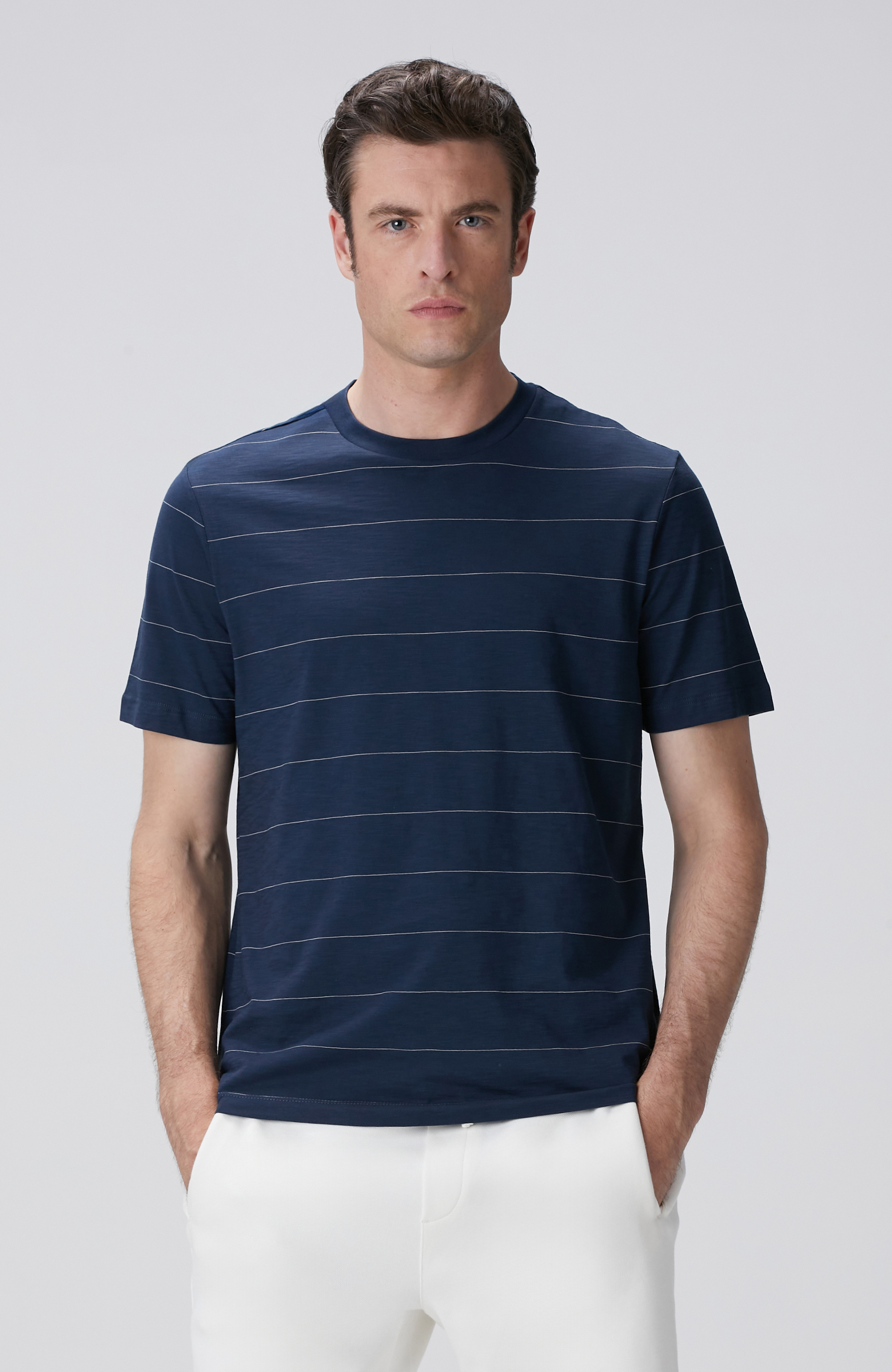 Lacivert Kırık Beyaz T-shirt